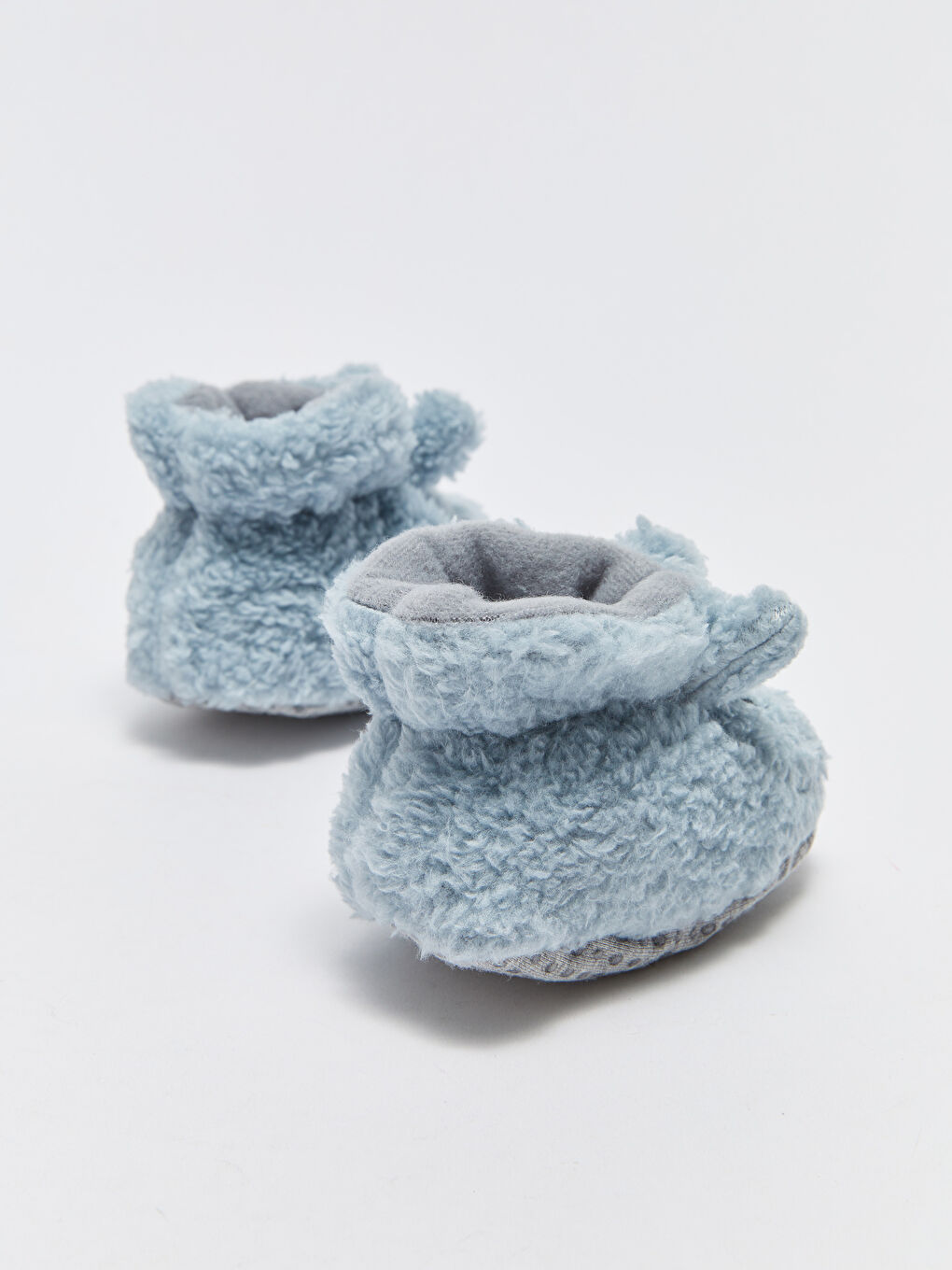 Mavi 3D Aplike Detaylı Nakışlı Erkek Bebek Ev Botu-3
