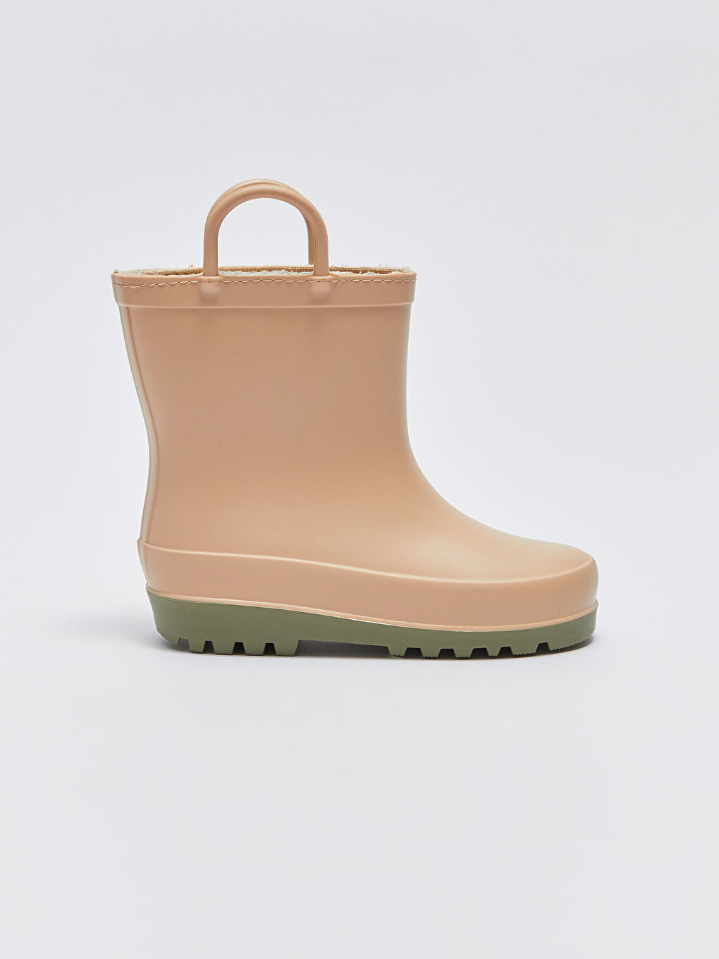 Bej Erkek Bebek Diz Altı Yağmur Çizmesi-1