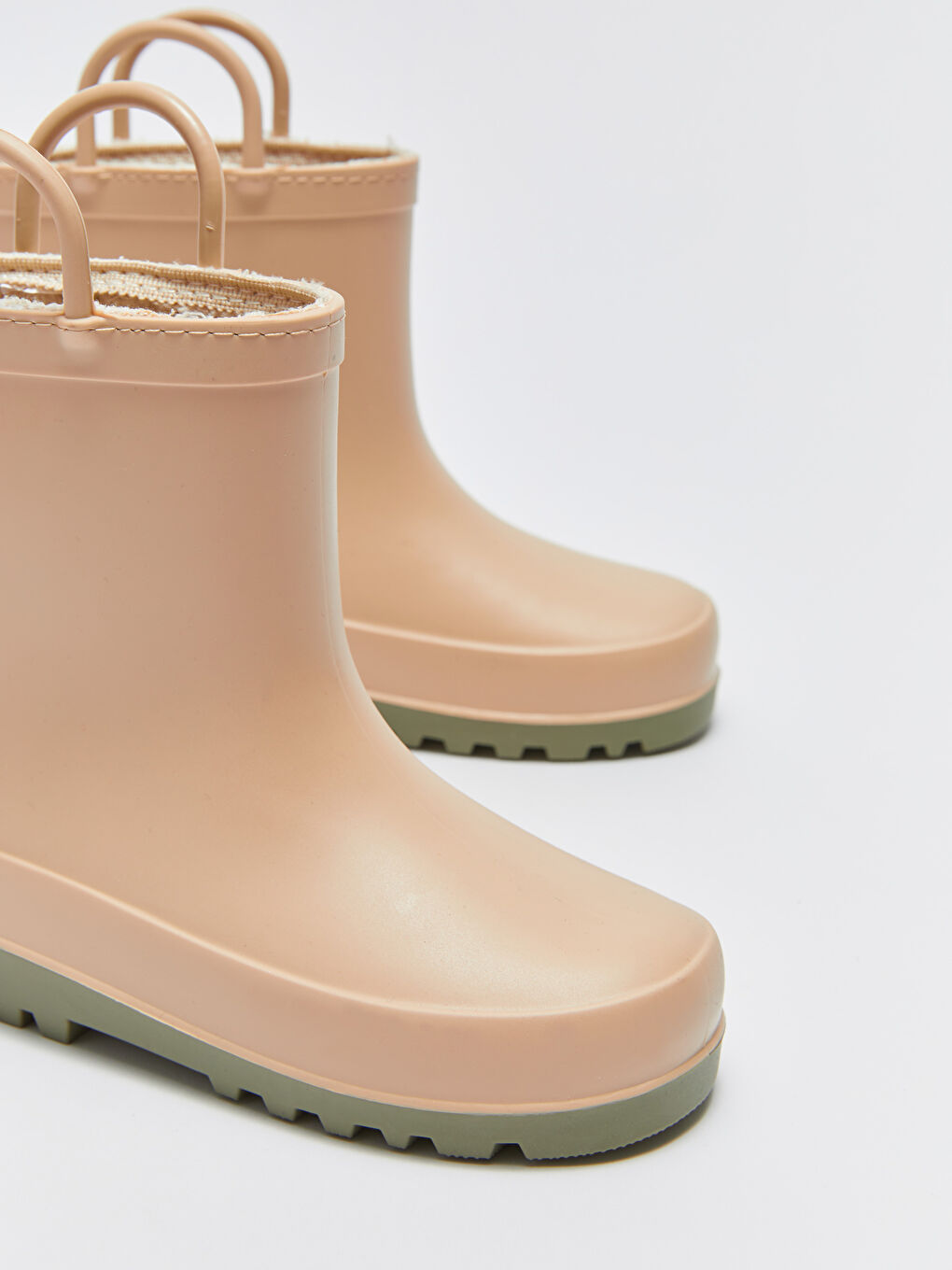 Bej Erkek Bebek Diz Altı Yağmur Çizmesi-2