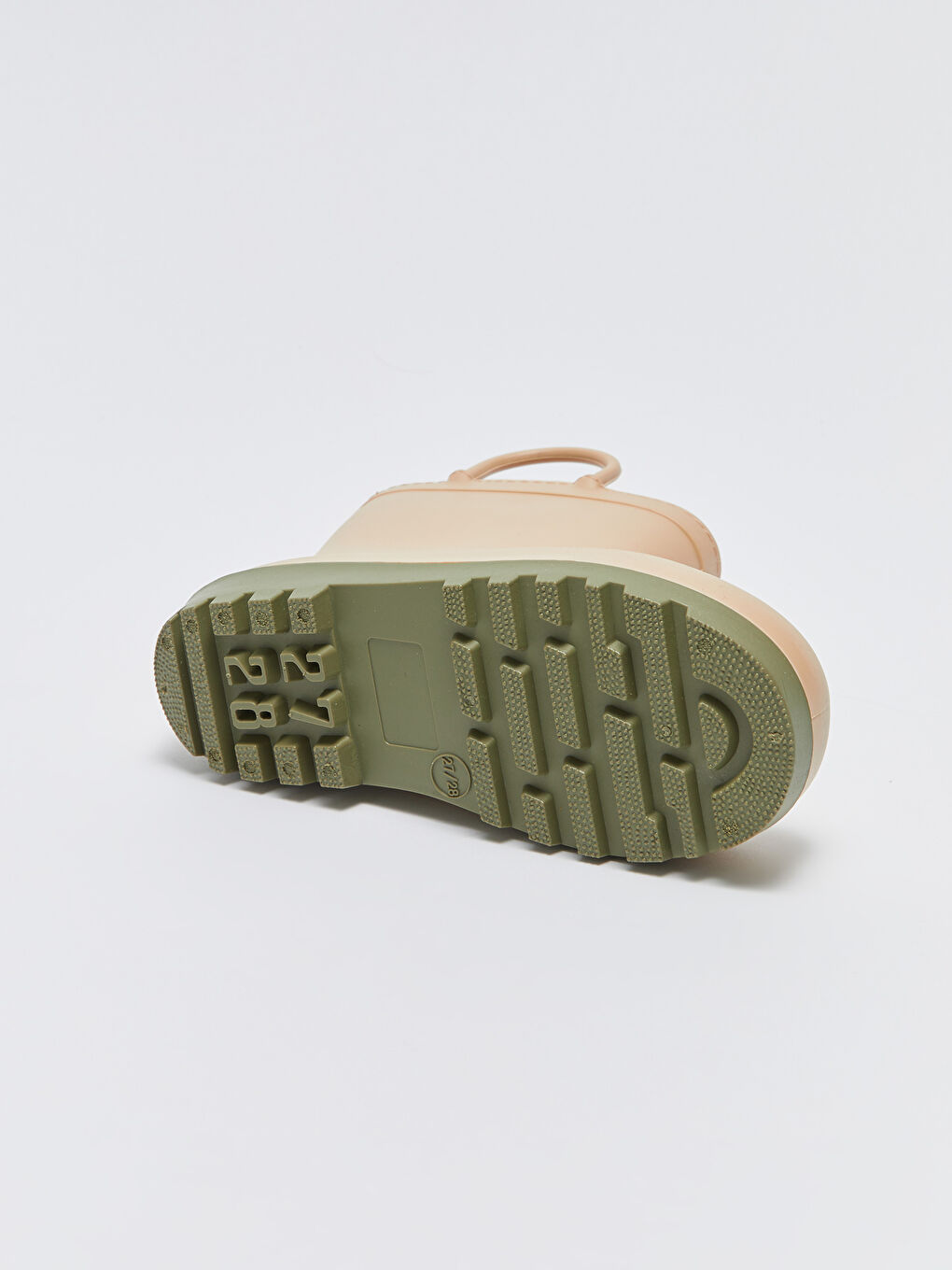 Bej Erkek Bebek Diz Altı Yağmur Çizmesi-3