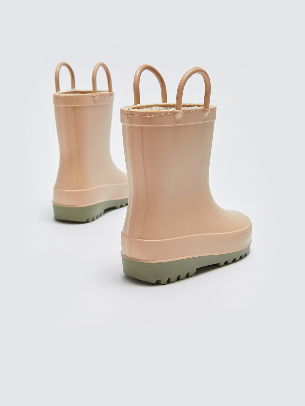 Bej Erkek Bebek Diz Altı Yağmur Çizmesi-4