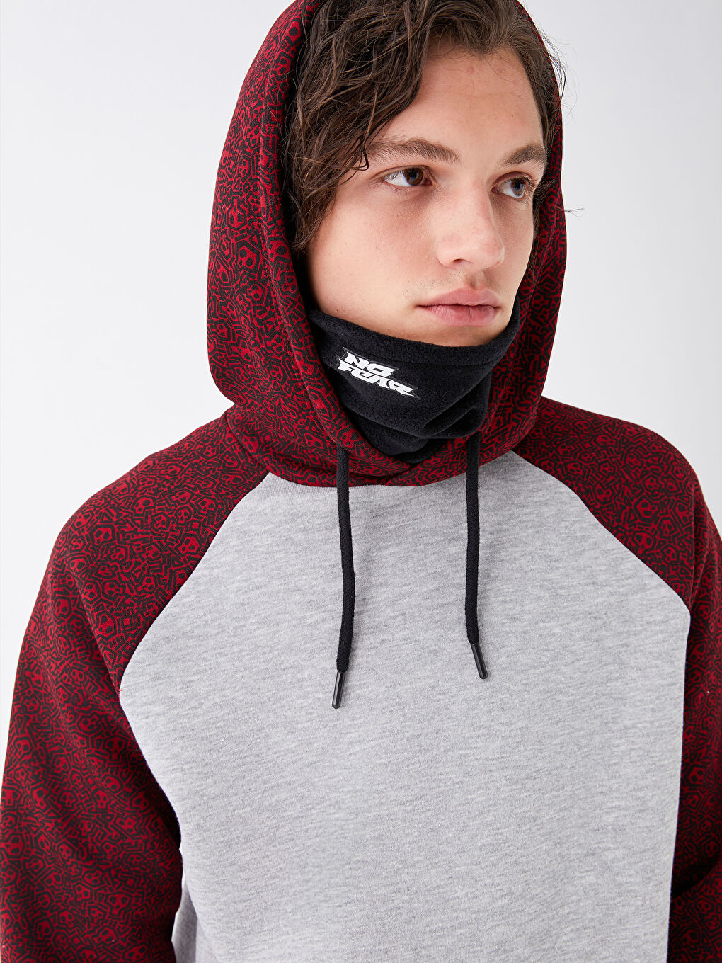 Siyah Baskılı Unisex Polar Boyunluk-1