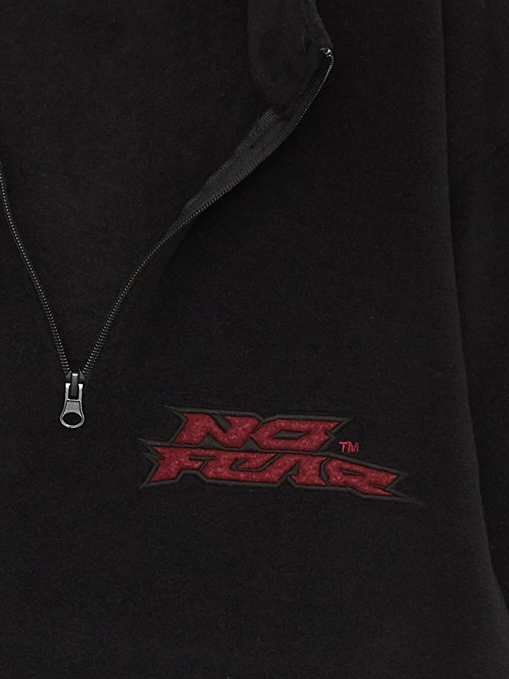 Siyah Dik Yaka Uzun Kollu Polar Erkek Sweatshirt-9