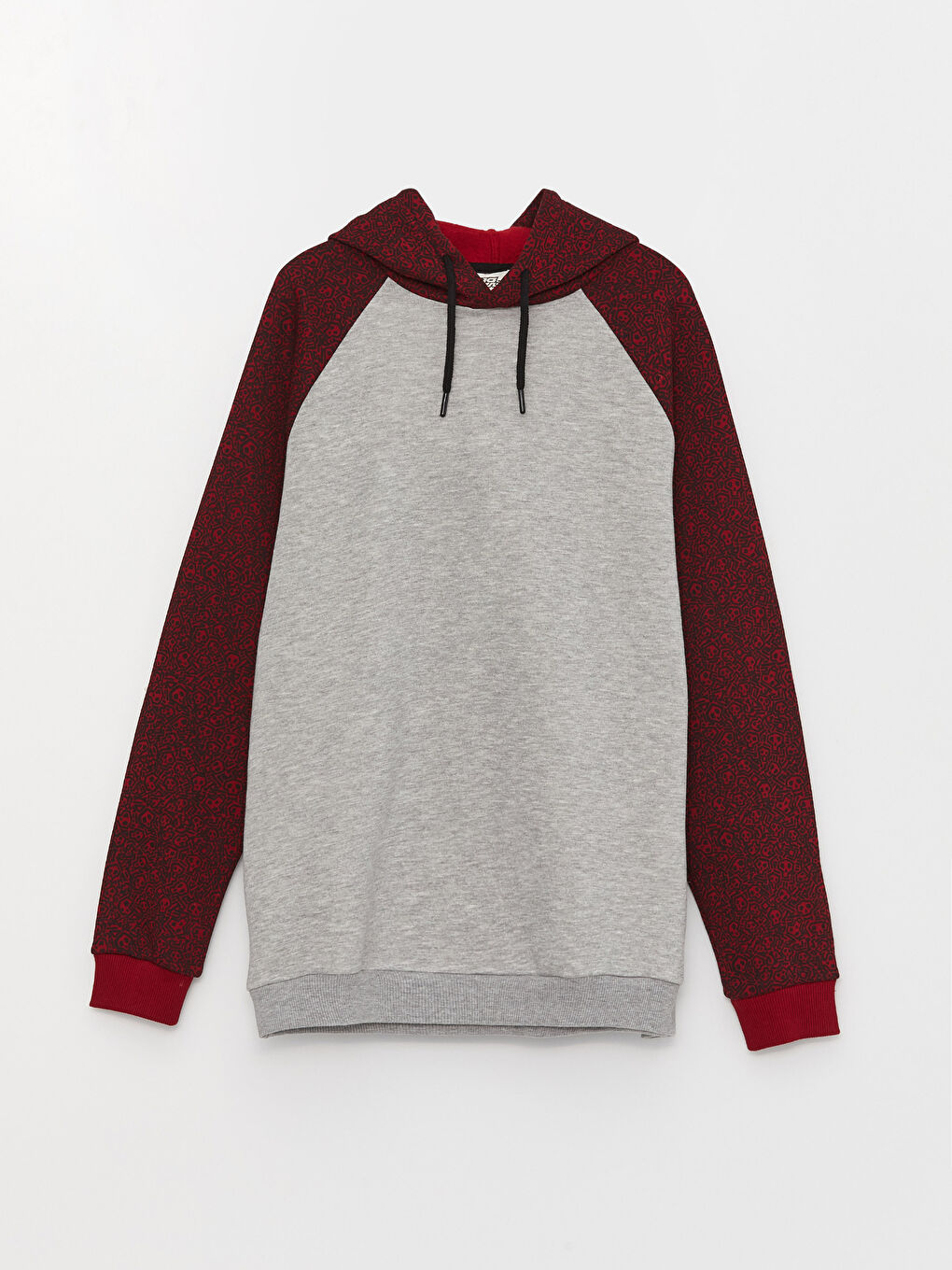 NO FEAR Bordo Oversize Uzun Kollu Erkek Hoodie - 7