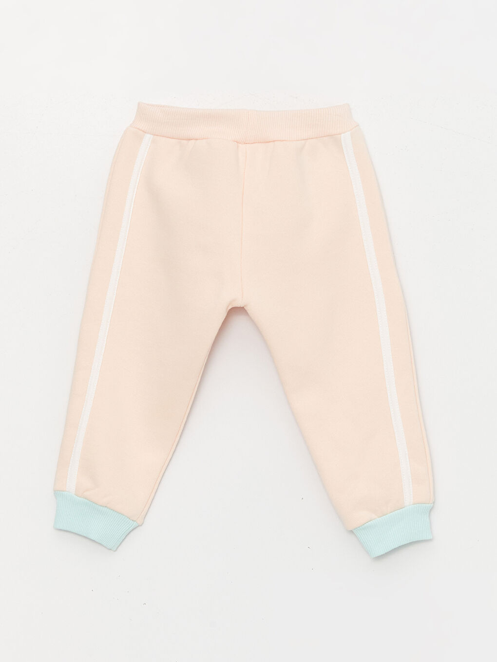 Turuncu Bisiklet Yaka Uzun Kollu Kız Bebek Sweatshirt ve Eşofman Alt 2'li Takım-5