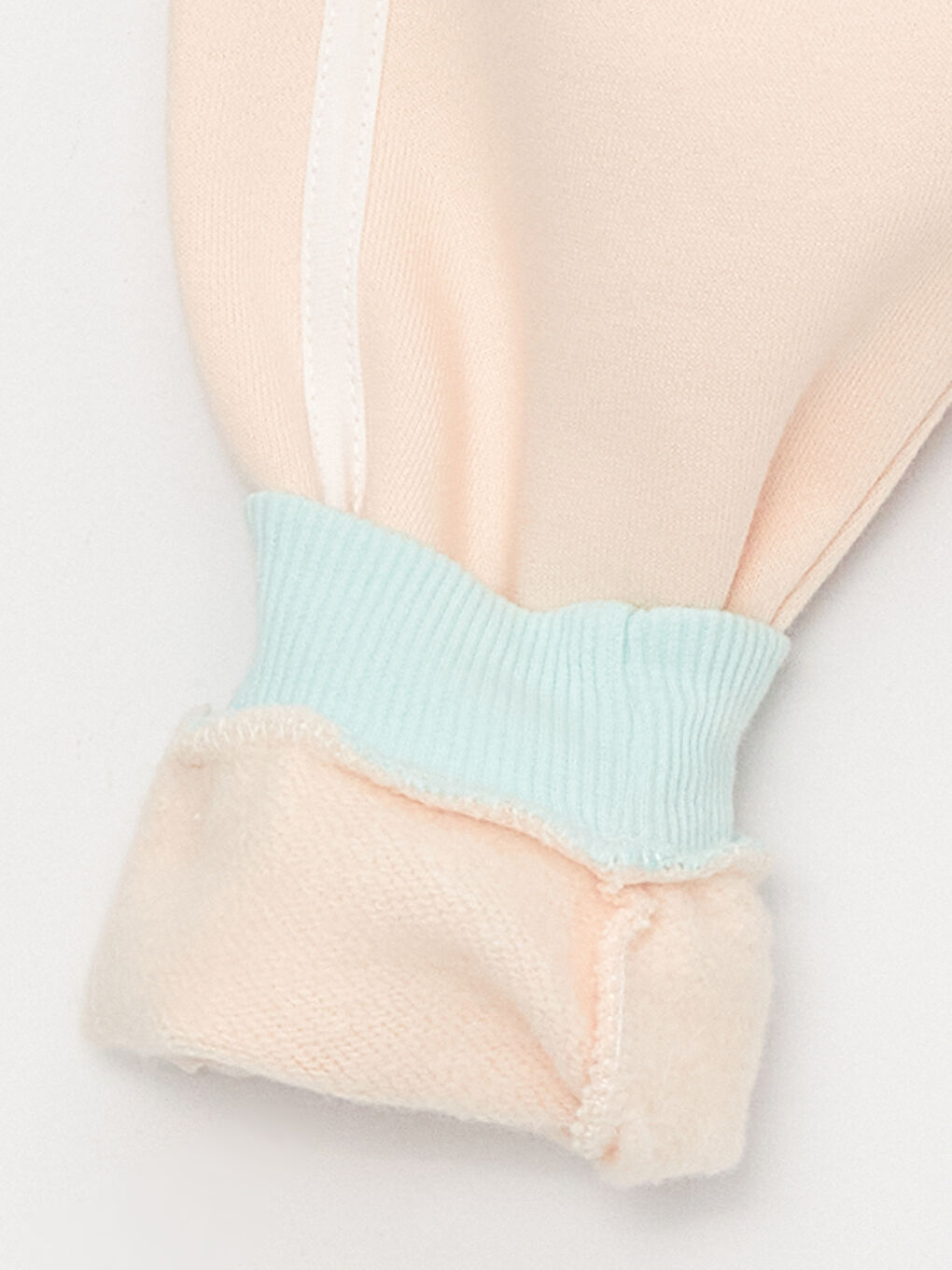 Turuncu Bisiklet Yaka Uzun Kollu Kız Bebek Sweatshirt ve Eşofman Alt 2'li Takım-7