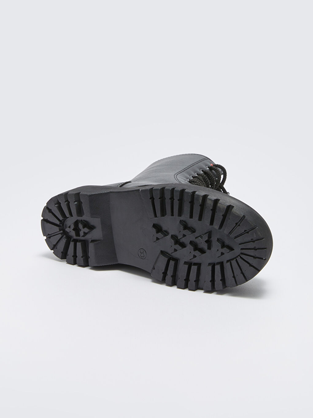 Siyah Deri Görünümlü Fermuarlı Kız Çocuk Bot-3