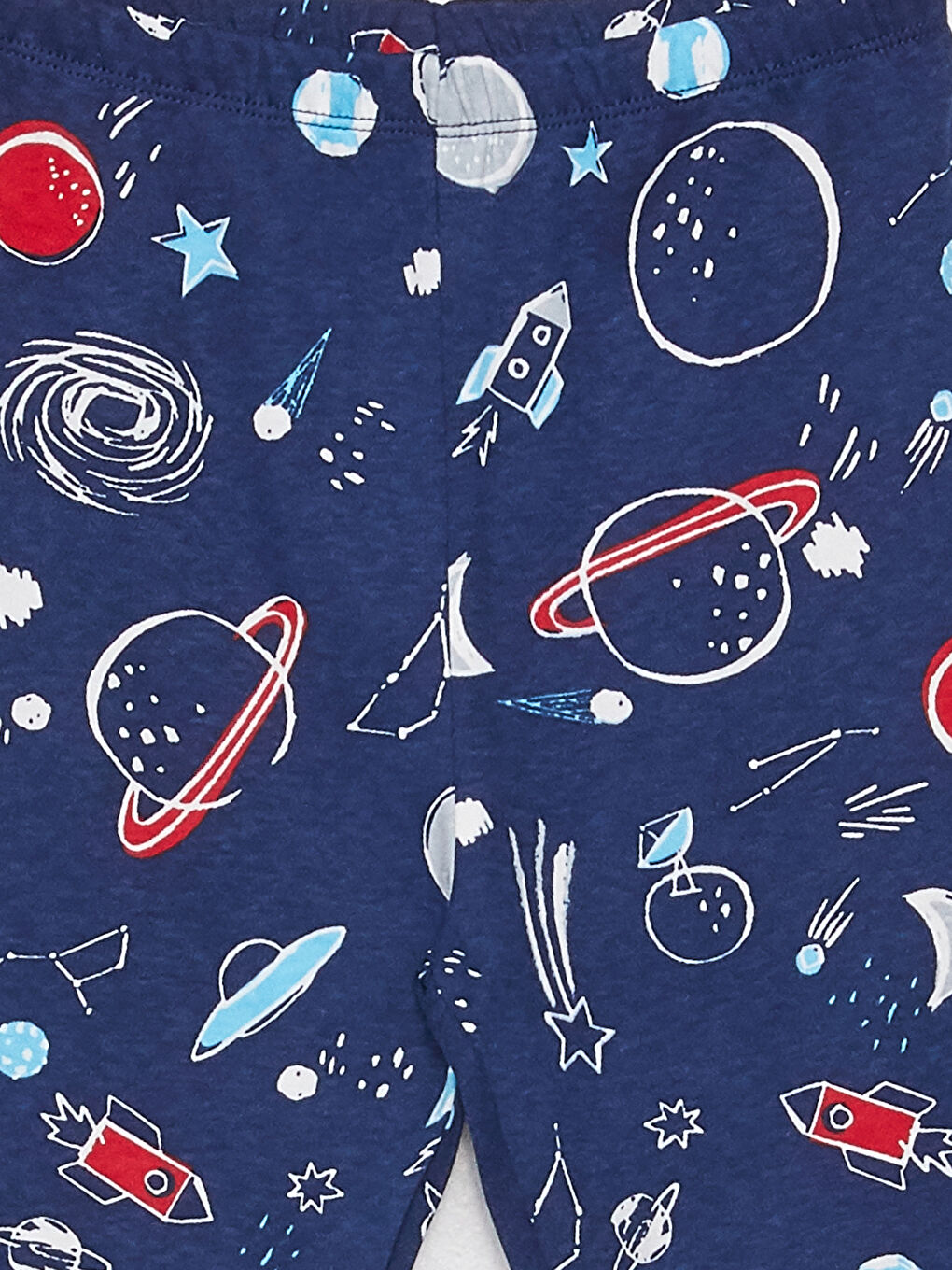 Gri Bisiklet Yaka Baskılı Uzun Kollu Erkek Çocuk Pijama Takımı-4