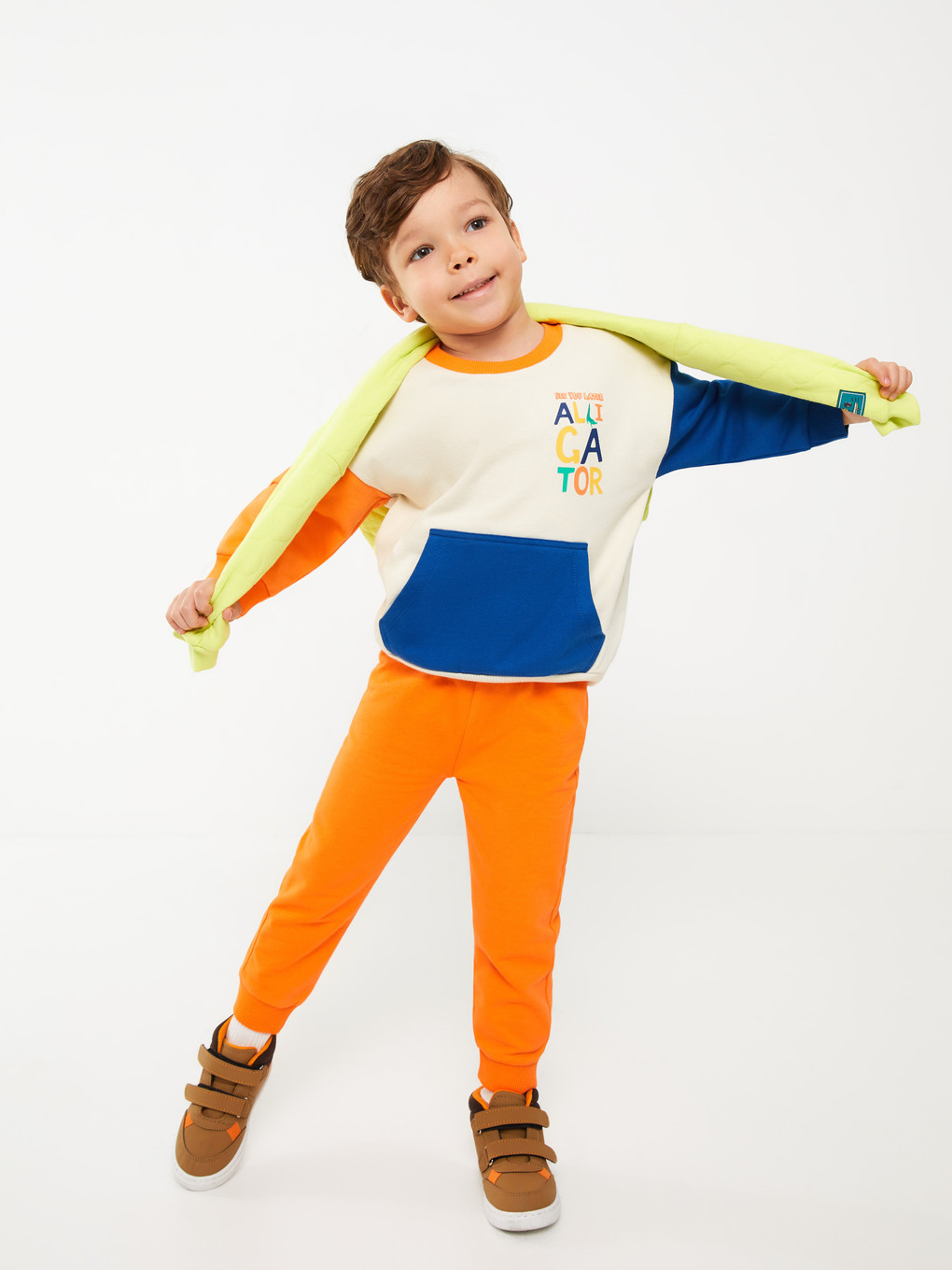 LCW ECO Pantaloni Jogger Cu Talie Elastică Basic Pentru Bebeluși