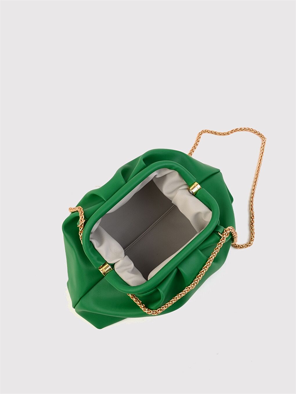 Yeşil Zincir Askılı Kadın Omuz Çantası-5
