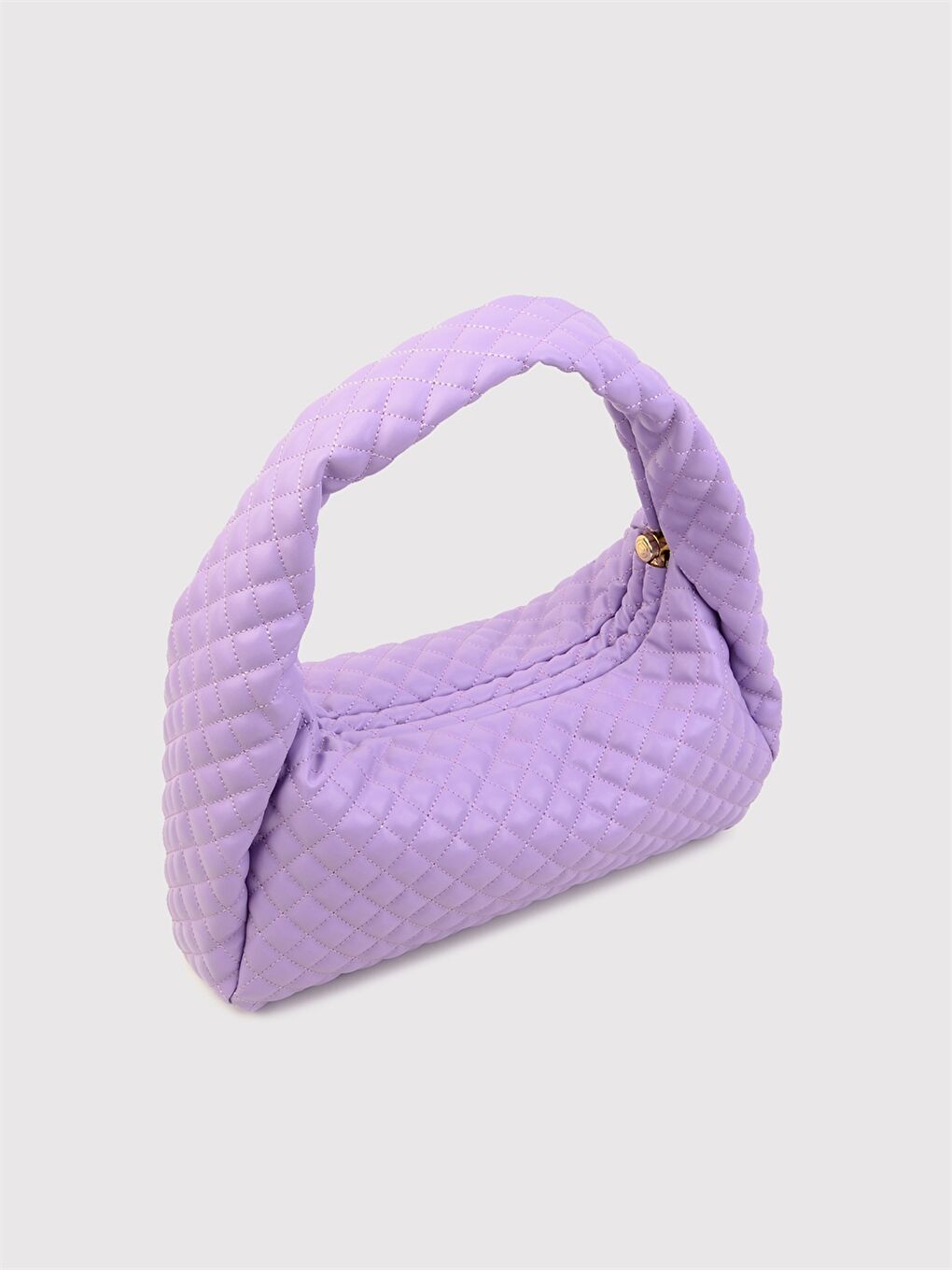 Lila Kapitone Desenli Kadın Omuz Çantası-2