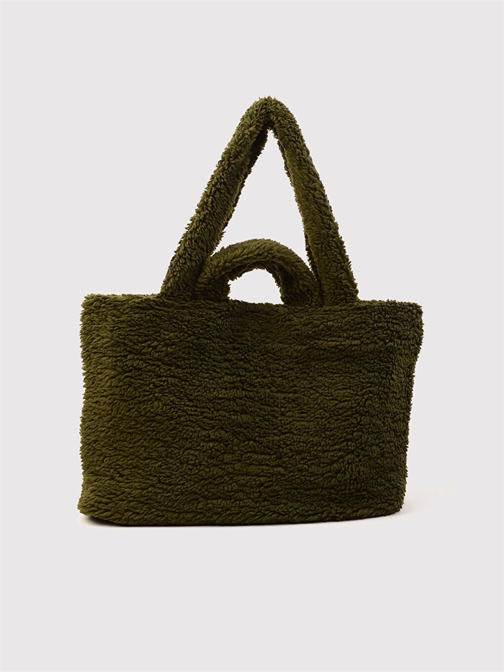 Yeşil Kadın Pelüş Omuz Çantası