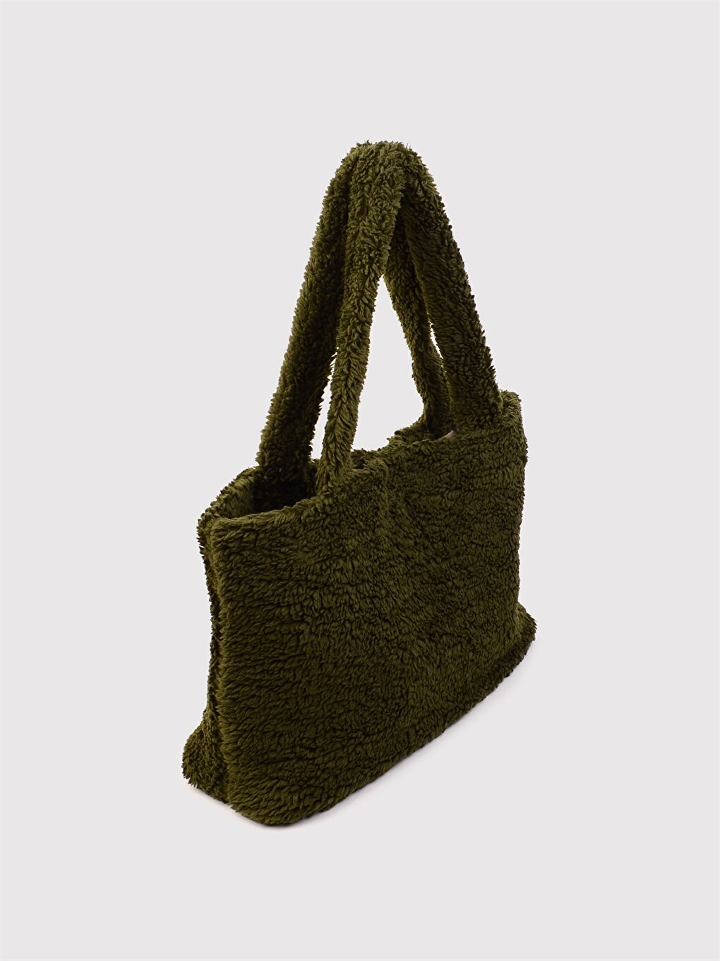 Yeşil Kadın Pelüş Omuz Çantası-1