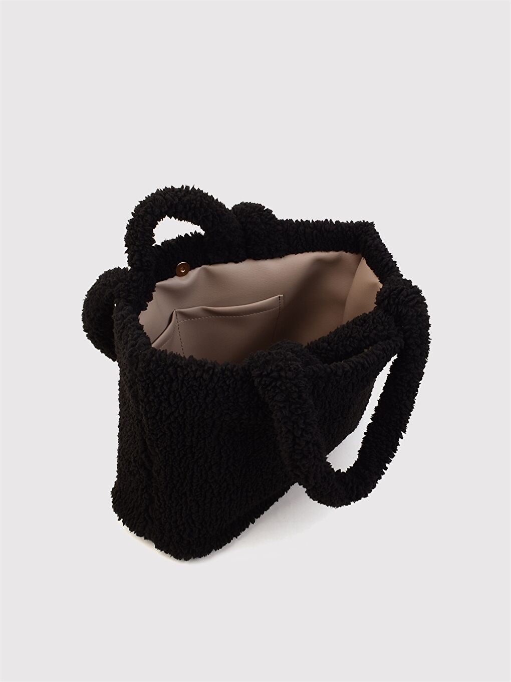 Siyah Kadın Pelüş Omuz Çantası-2