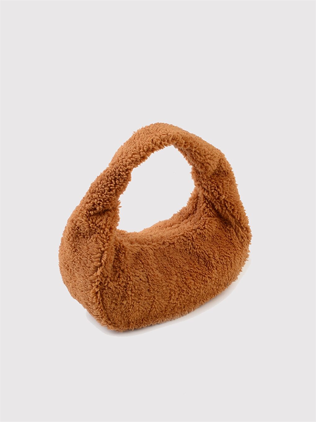 Kahverengi Kadın Pelüş Omuz Çantası-2