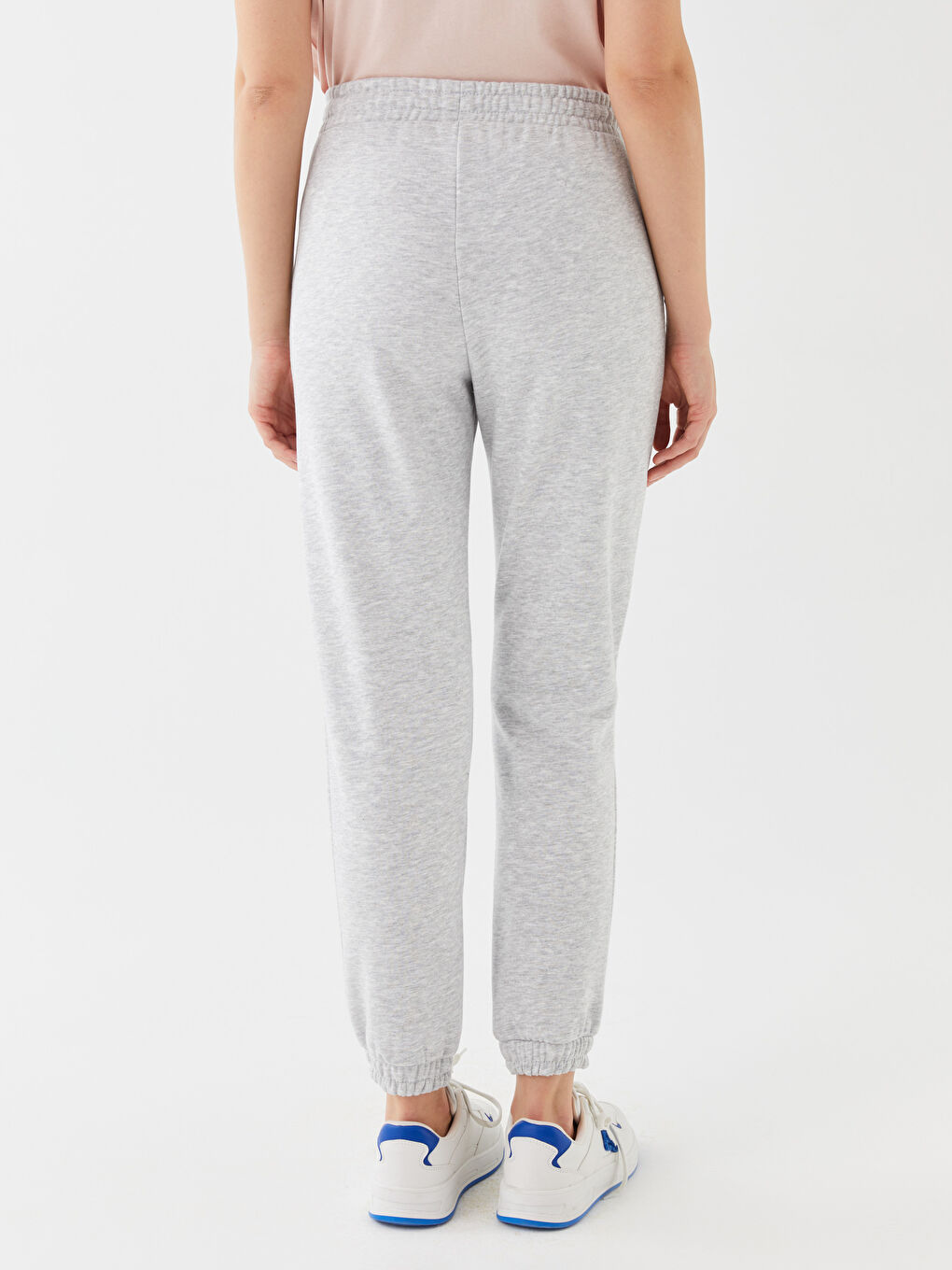 Pantaloni de trening jogger groși cu talie elastică pentru femei-3