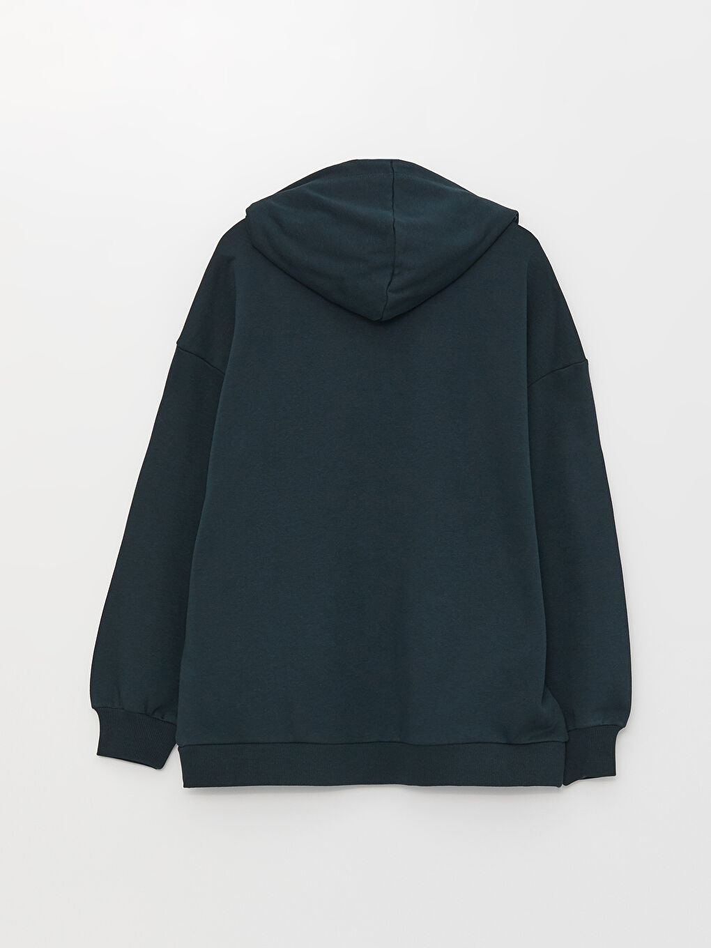 LCW Vision Koyu Petrol Baskılı Oversize Kadın Kalın Hoodie - 6