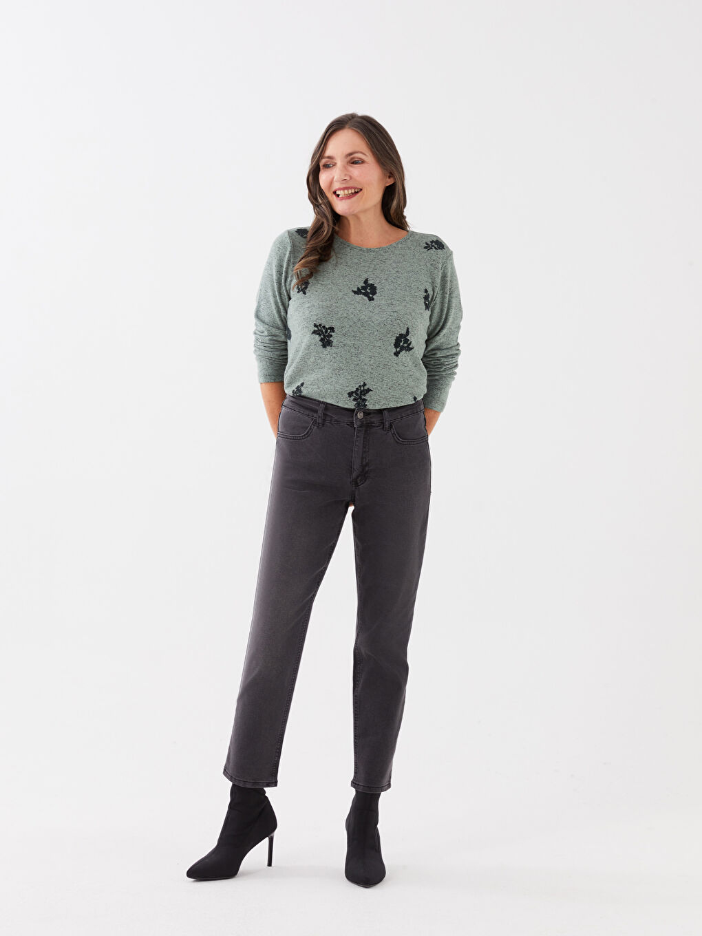 Elasticated Waist Slim Fit Women's Jeans