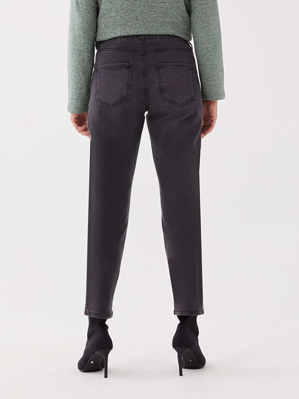 Elasticated Waist Slim Fit Women's Jeans-4