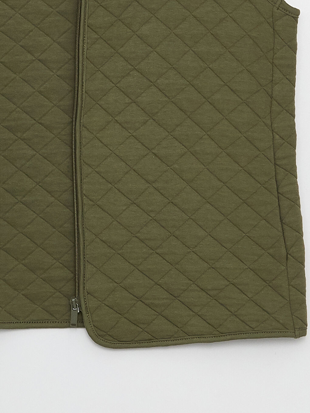 Crew Neck Quilted Patterned Women's Vest-7