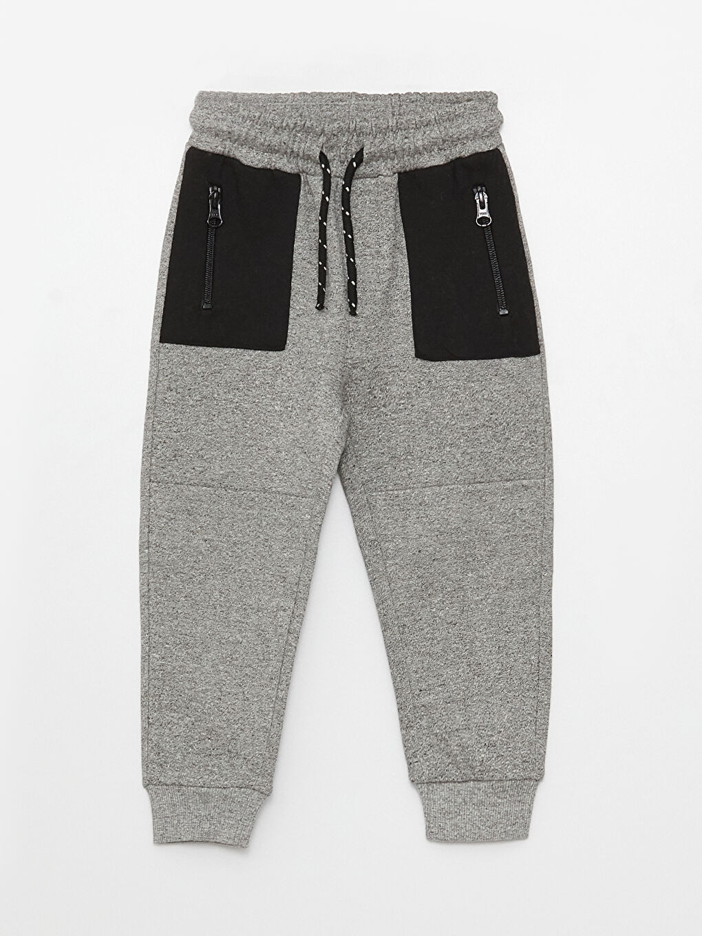 Gri Bisiklet Yaka Uzun Kollu Baskılı Erkek Bebek Sweatshirt ve Eşofman Alt 2'li Takım-2