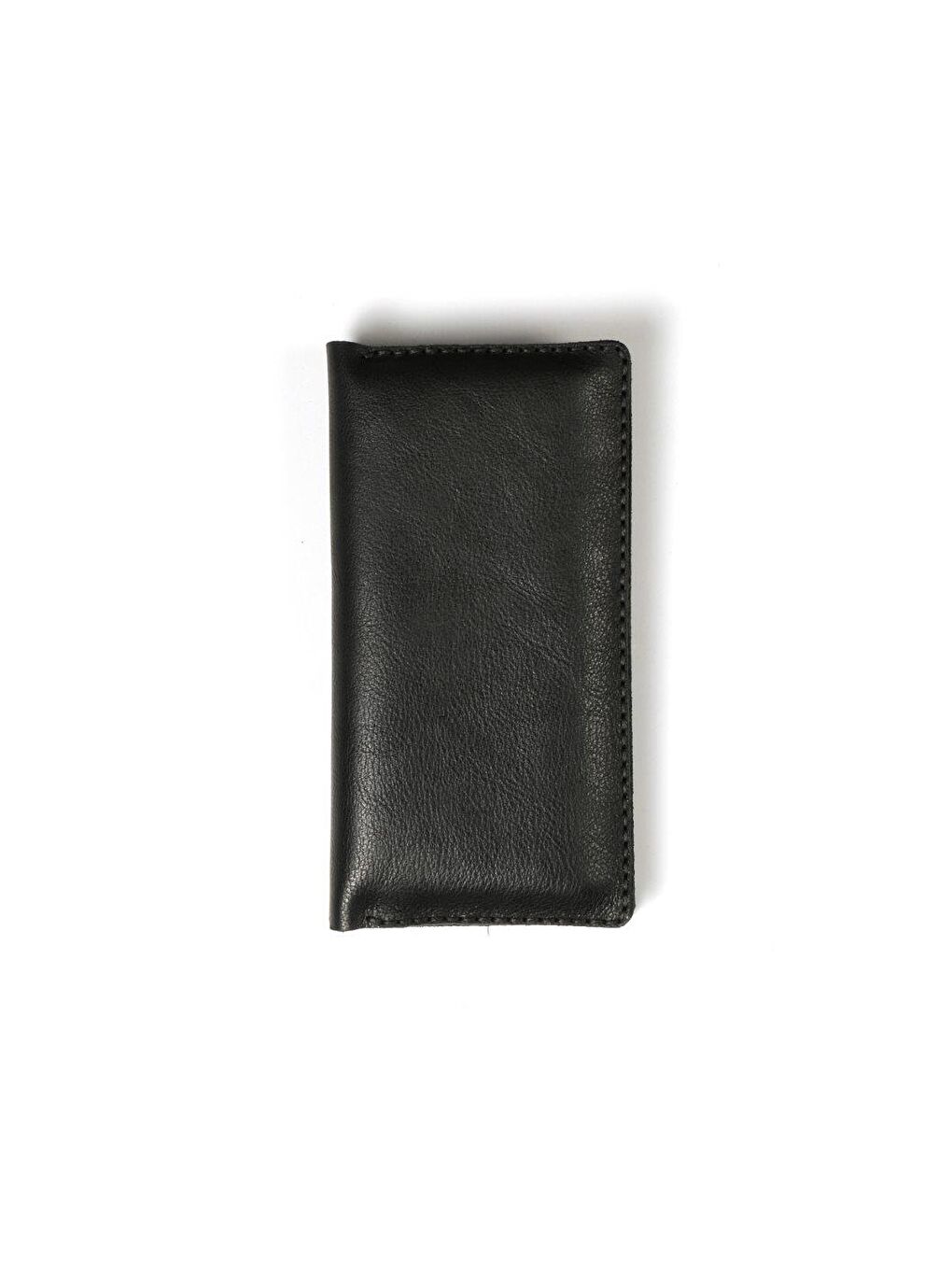 Siyah Hakiki Deri Telefon Bölmeli Cüzdan