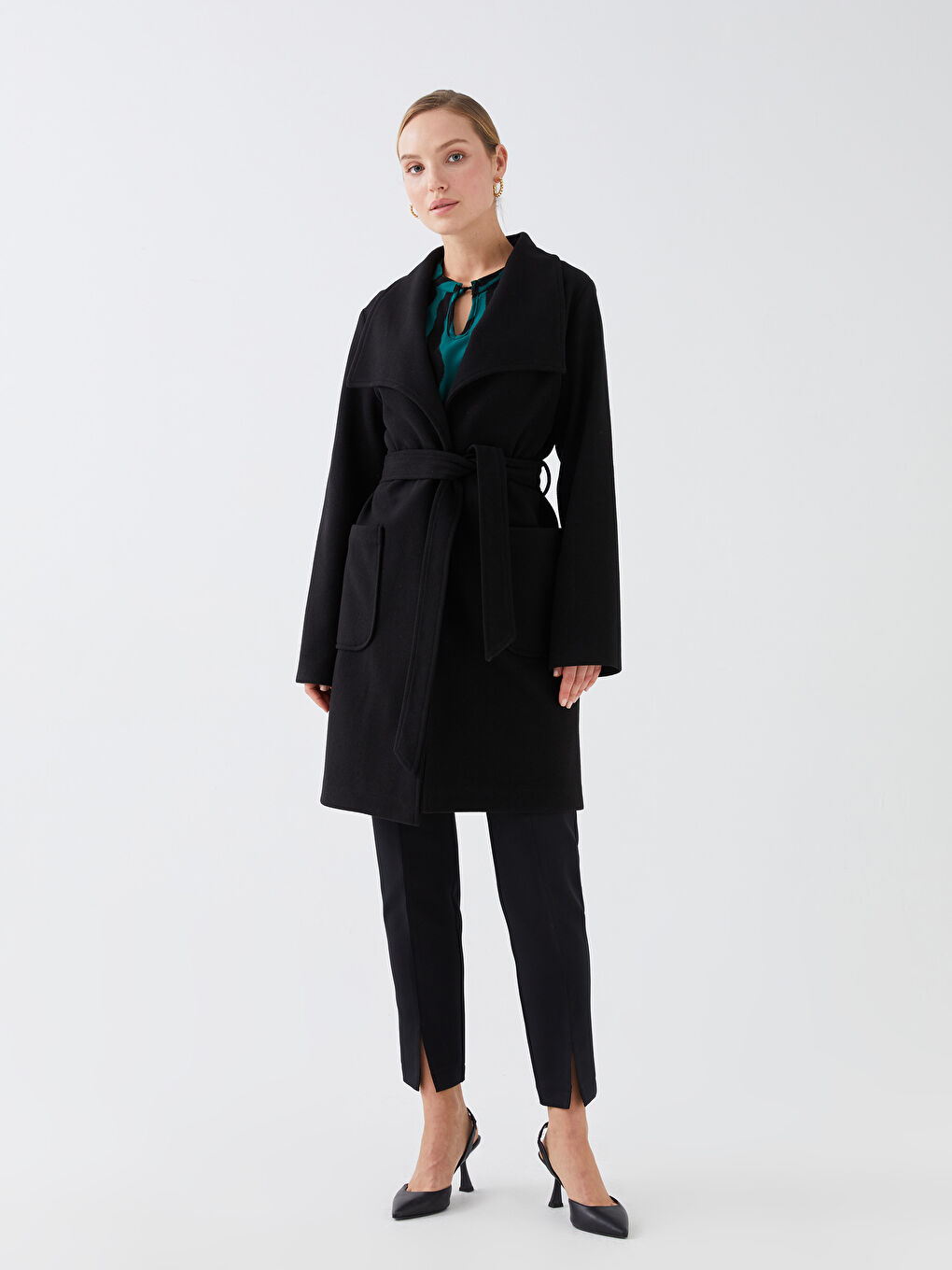 Jacket Collar Women's Cachet Overcoat-2