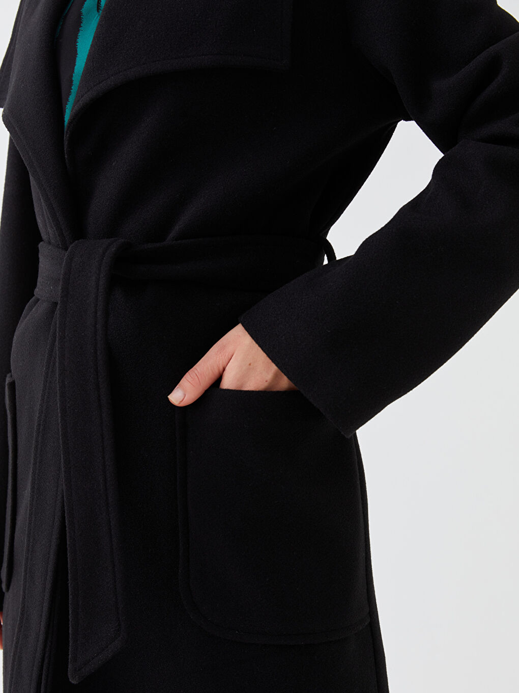 Jacket Collar Women's Cachet Overcoat-3