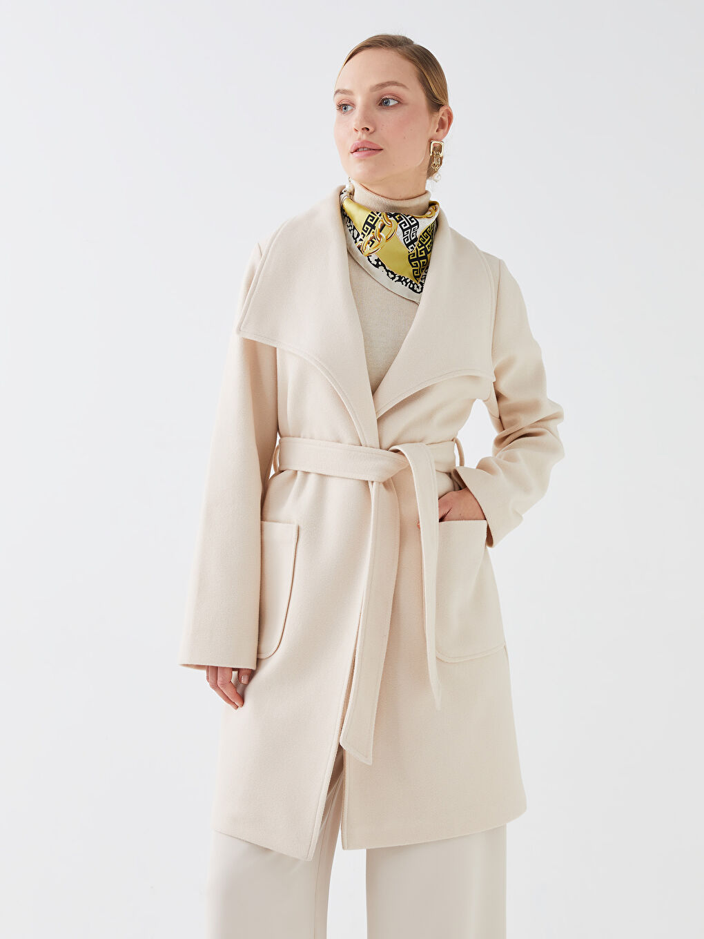 بالطو ياقة الجاكيت للسيدات كاشيه-1