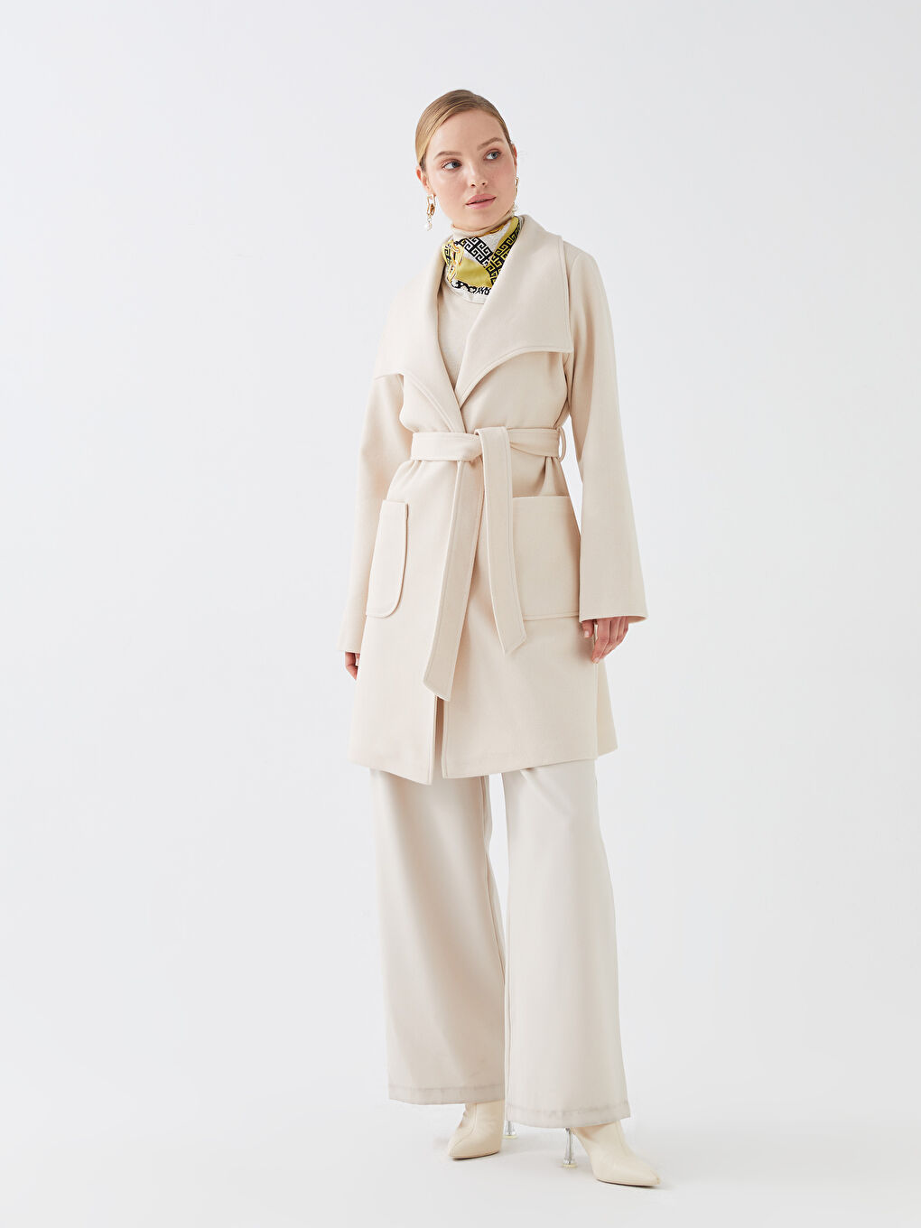 بالطو ياقة الجاكيت للسيدات كاشيه-2