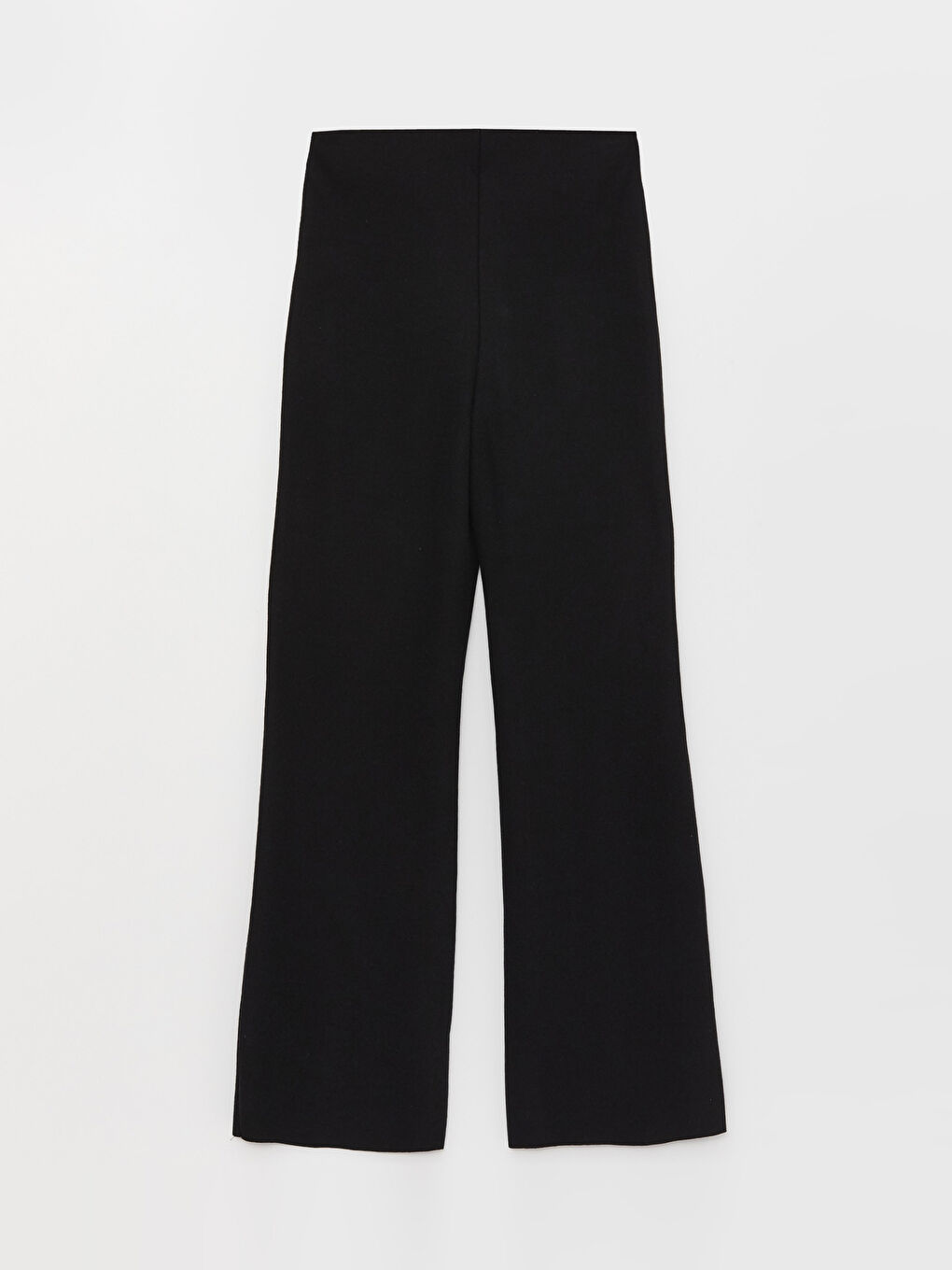 Siyah Yüksek Bel Geniş Paça Kadın Pantolon-6