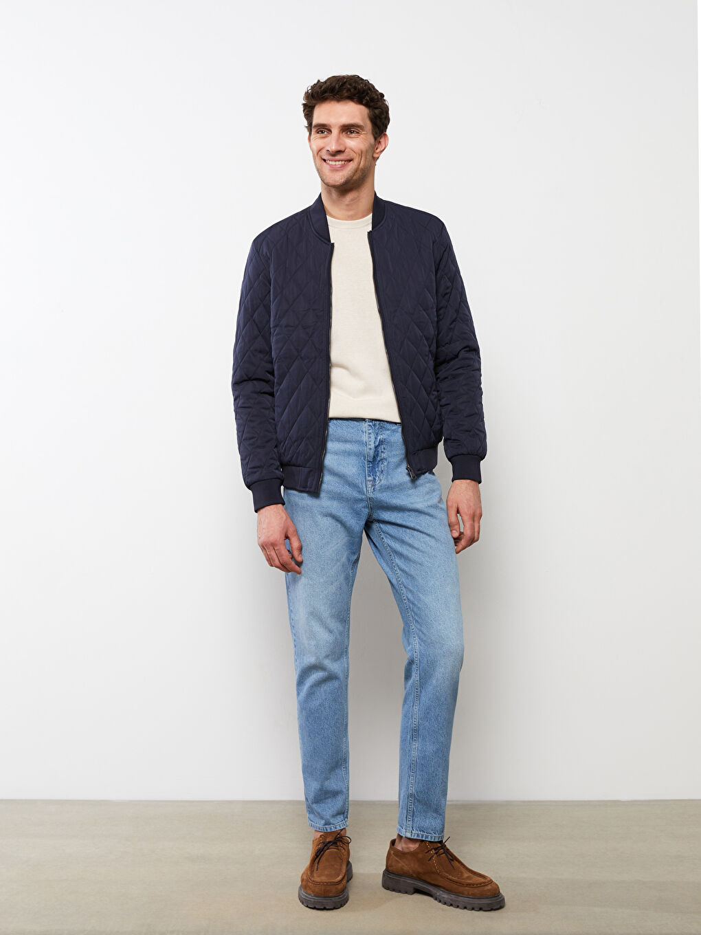 Standard Fit College Neck Men's Puffer