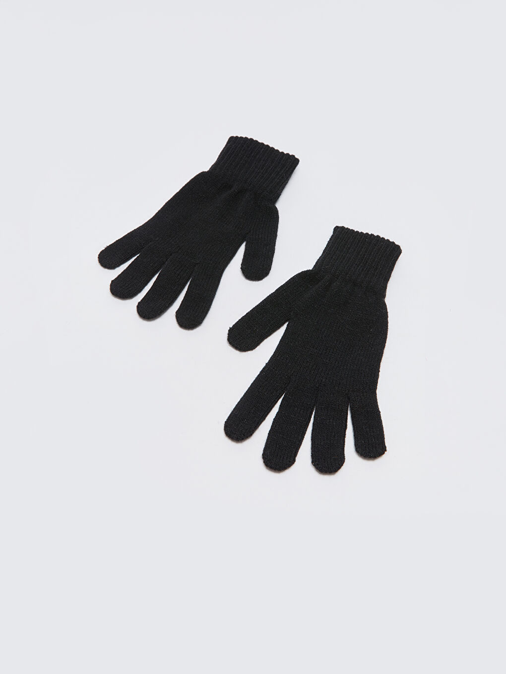 Siyah Düz Erkek Triko Eldiven
