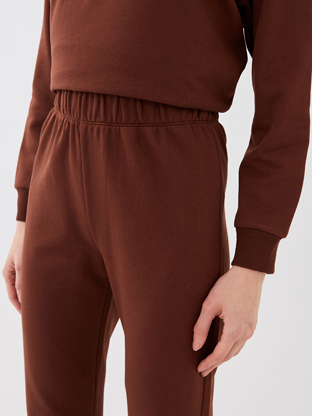 Pantaloni de trening jogger simpli cu talie elastică pentru femei-2