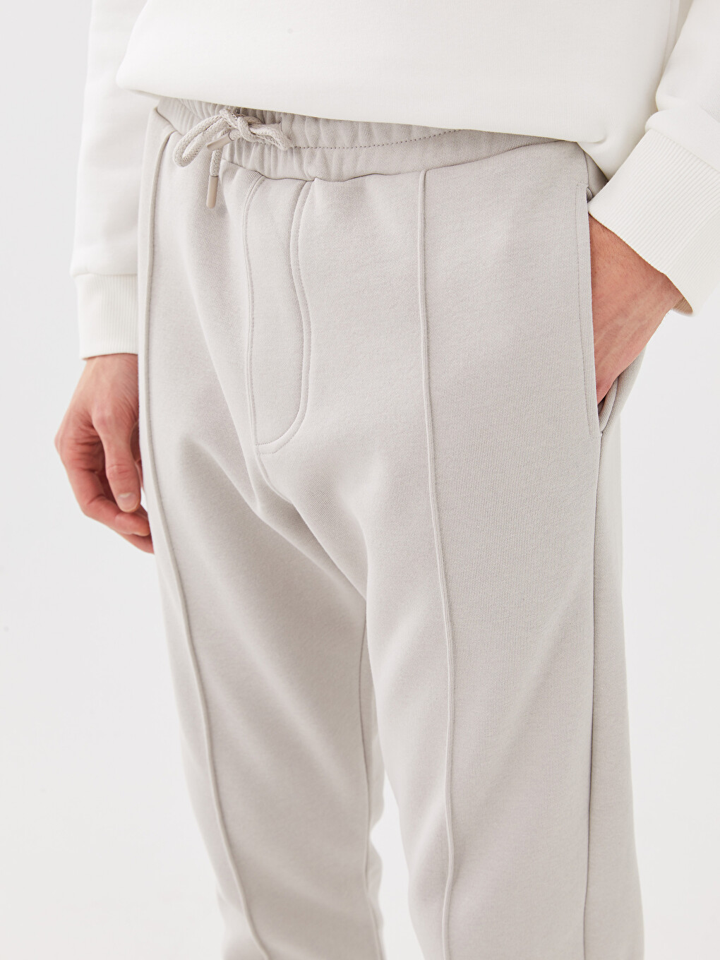 Gri Slim Fit Erkek Jogger Eşofman Altı-4