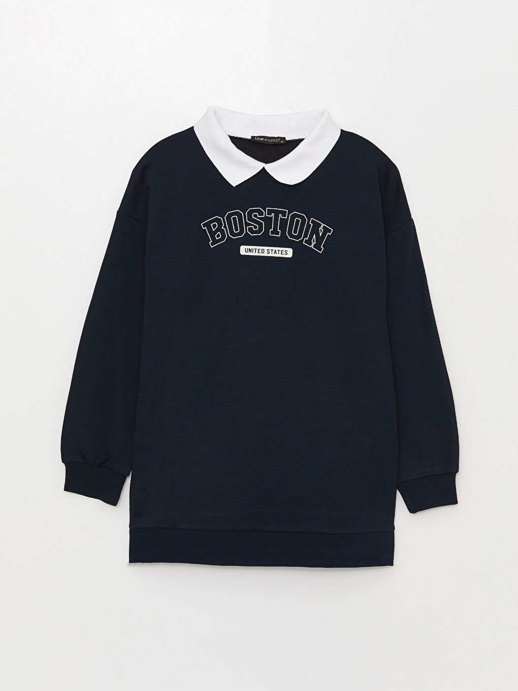 Hanorac Gros Imprimat cu Guler Polo pentru Femei-5