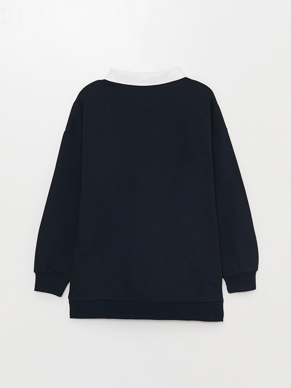 Hanorac Gros Imprimat cu Guler Polo pentru Femei-6