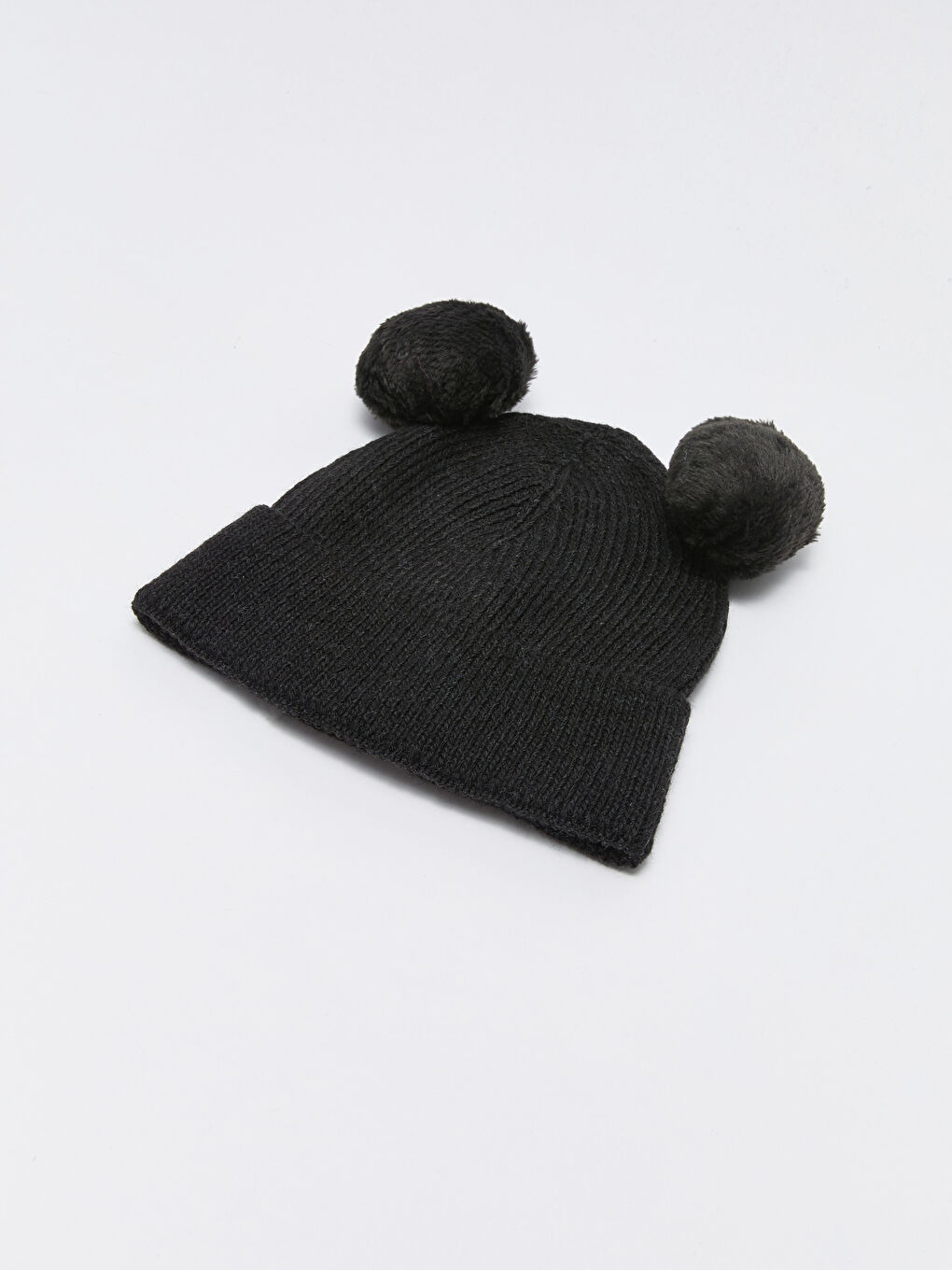 Double Pompom Girls Knitwear Beanie-1
