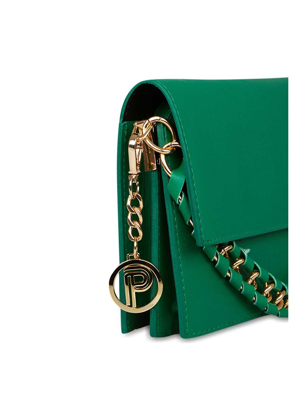 Yeşil Deri Görünümlü Kadın Omuz Çantası-2