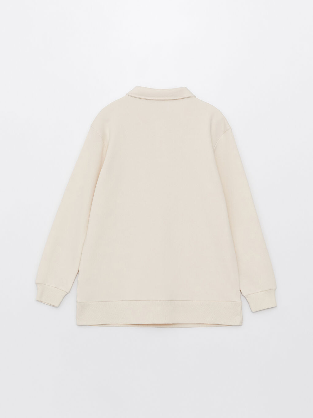 كنزة رياضية بياقة بولو مطبوعة بأكمام طويلة للسيدات-6