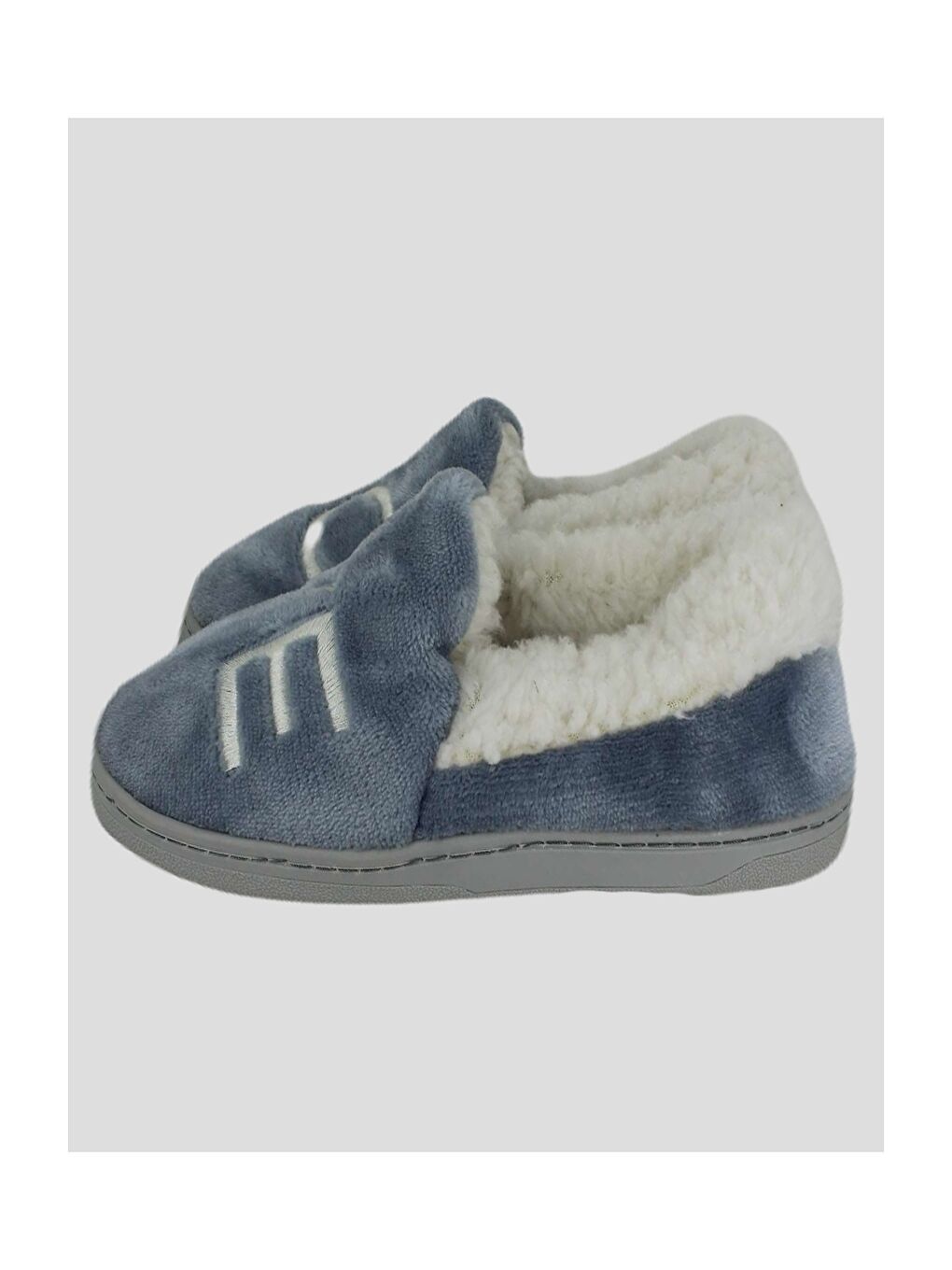 Mavi Nakışlı Kadın Ev Ayakkabısı-2