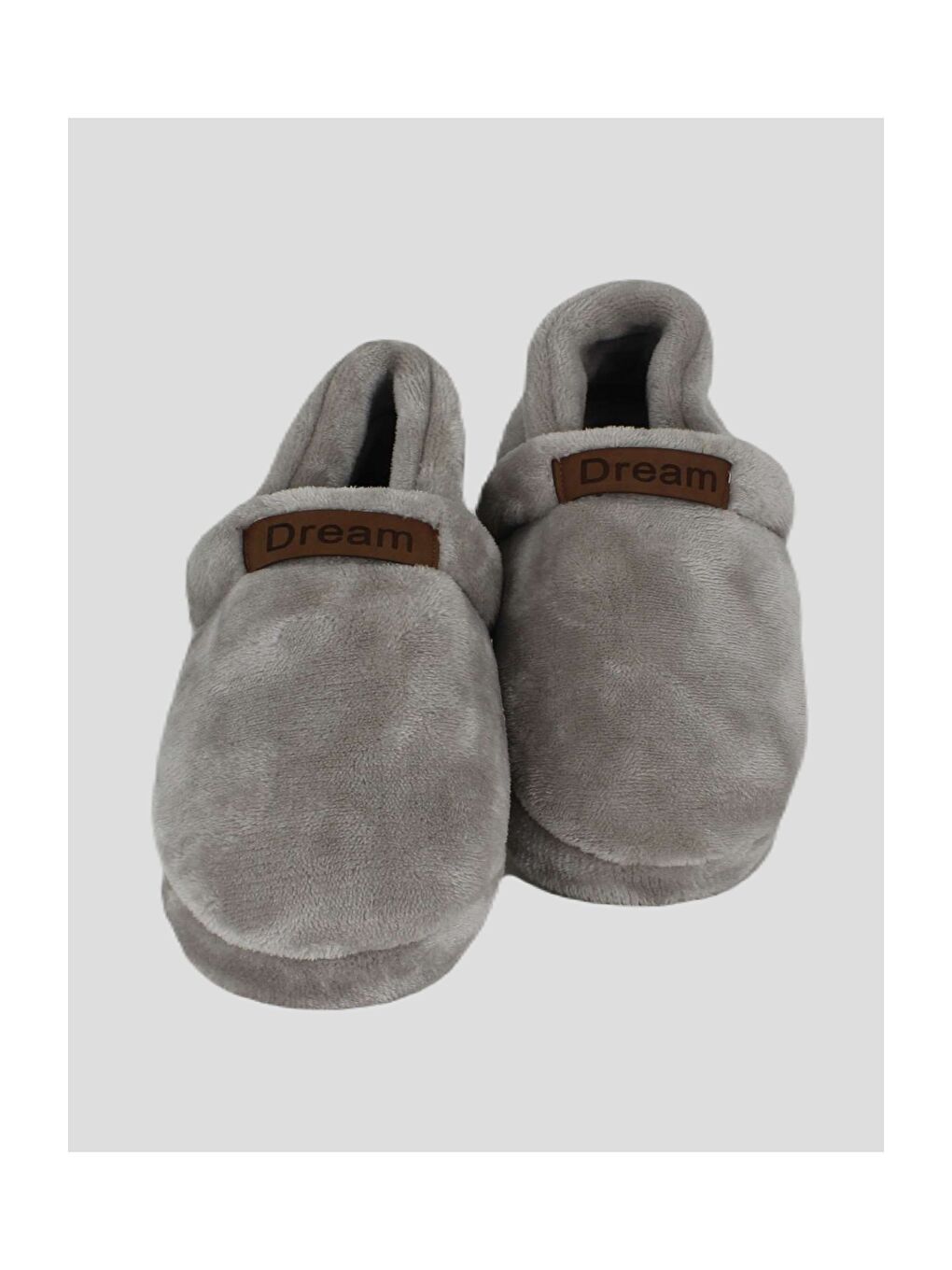 Gri Yazı Baskılı Kadın Ev Ayakkabısı