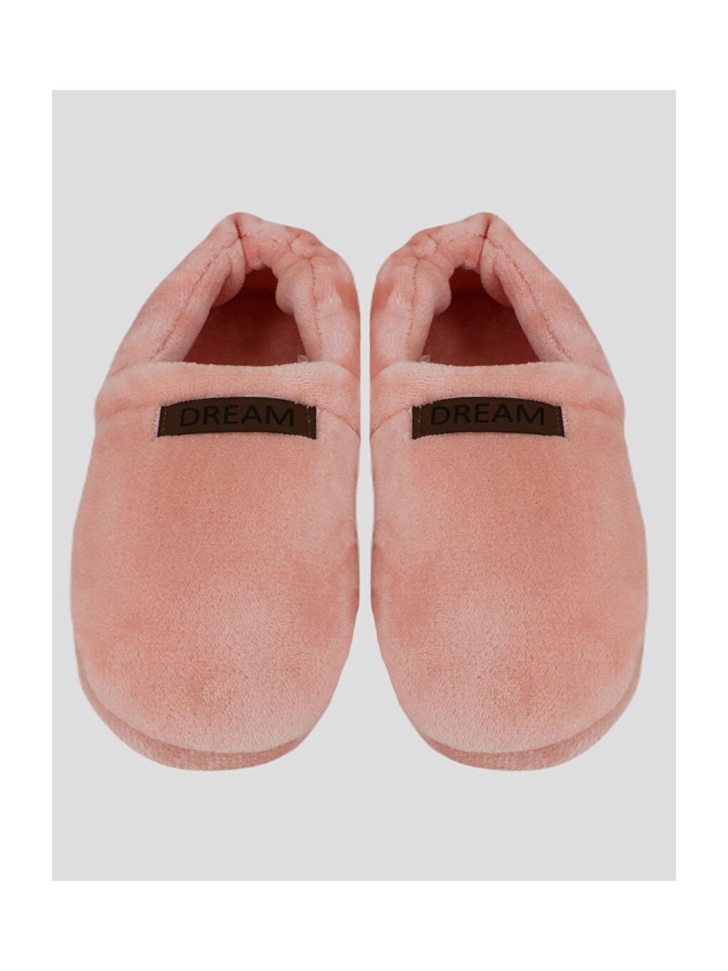 Pembe Yazı Baskılı Kadın Ev Ayakkabısı