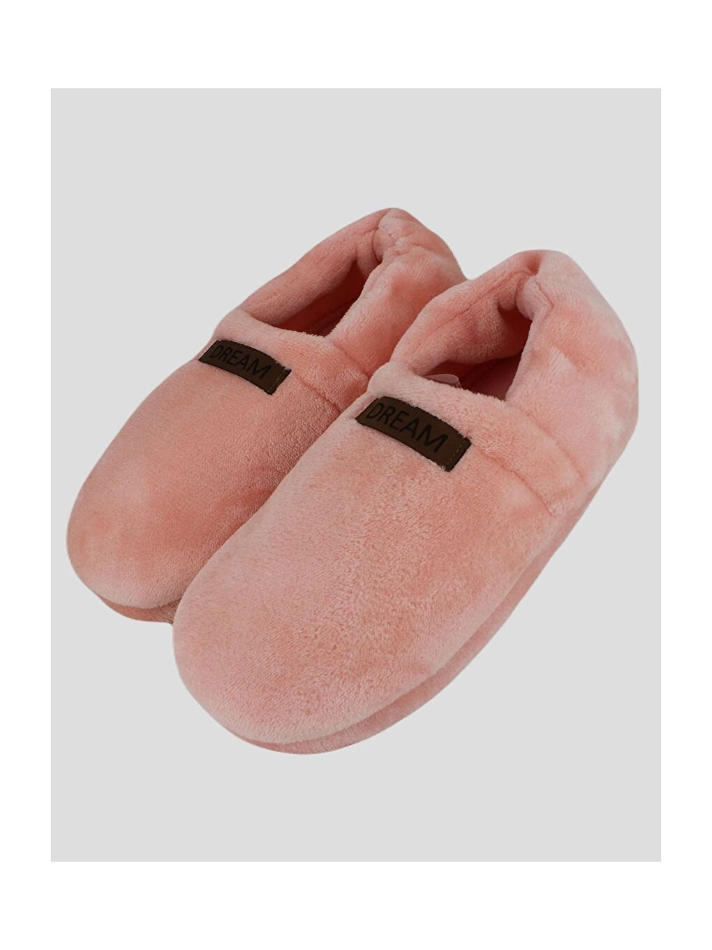 Pembe Yazı Baskılı Kadın Ev Ayakkabısı-1