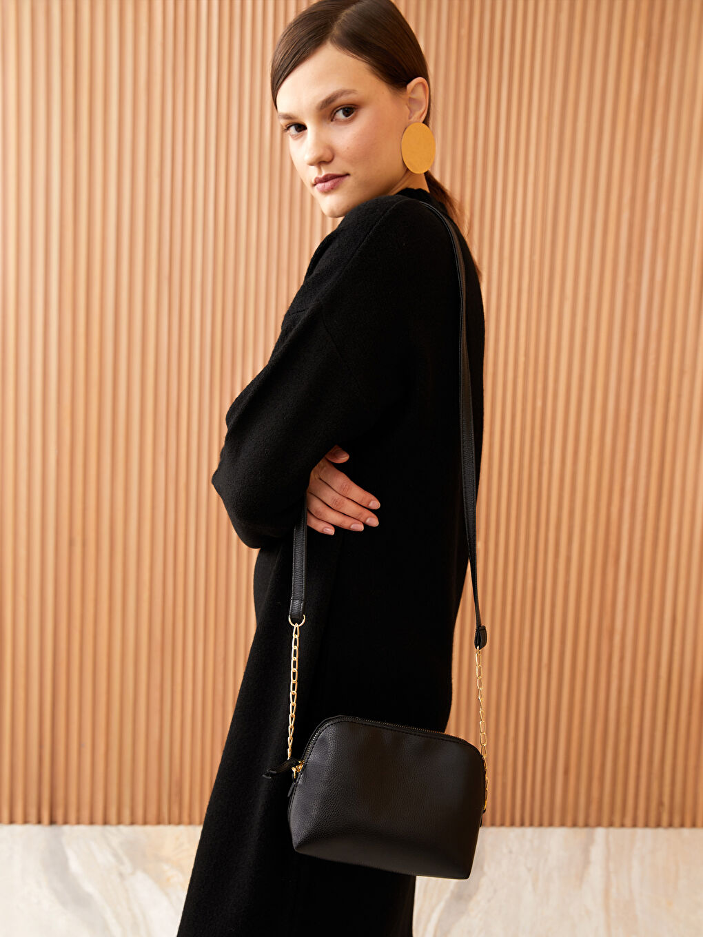 Әйелдерге арналған жасанды былғары кроссбоди сөмке