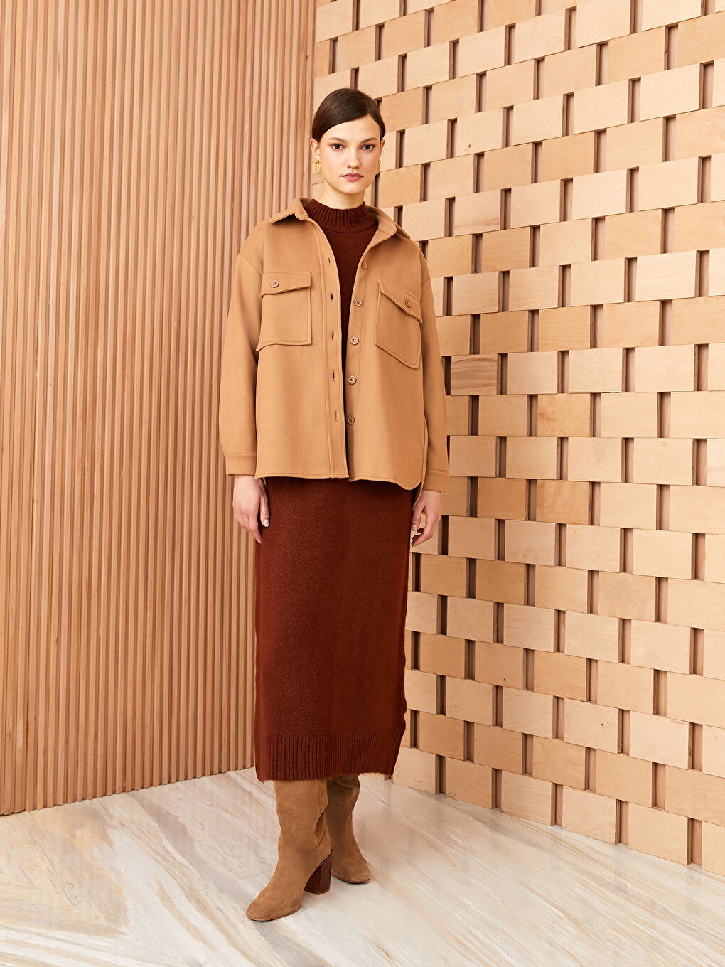 Plain Long Sleeve Women's Shirt Tunic-2