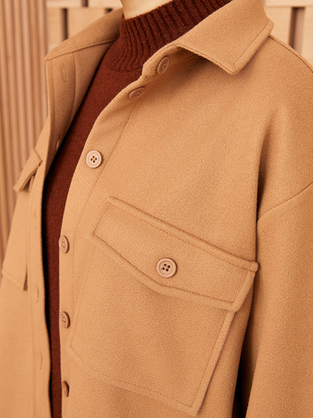 Plain Long Sleeve Women's Shirt Tunic-3