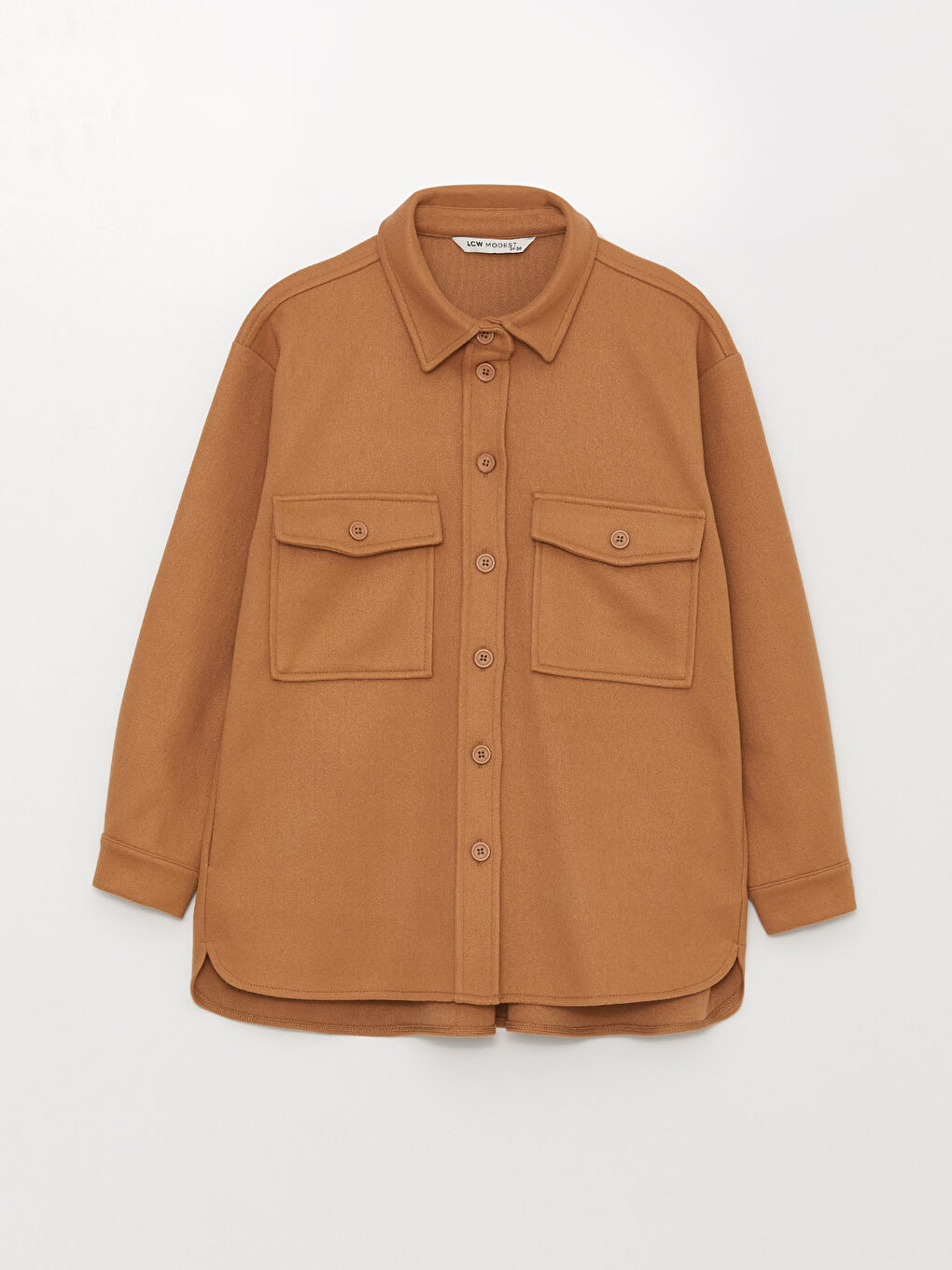 Plain Long Sleeve Women's Shirt Tunic-5