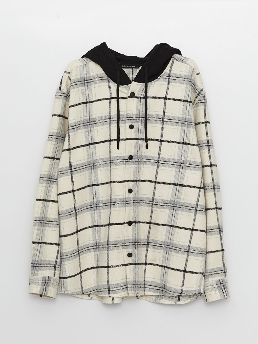 Siyah Regular Fit Uzun Kollu Ekose Erkek Oduncu Gömlek-5