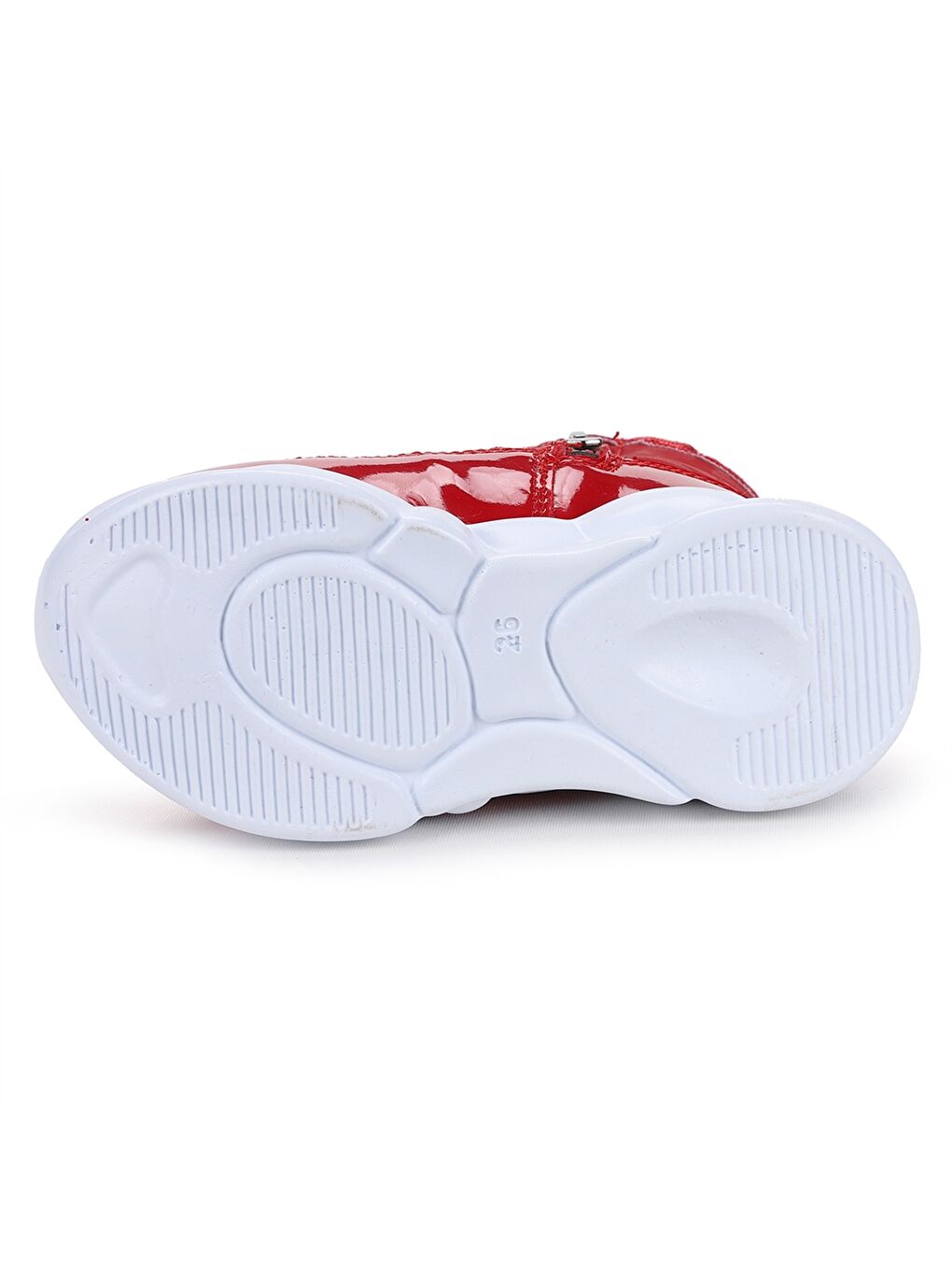 Kırmızı Baskılı Fermuarlı Kız Çocuk Kar Botu-5